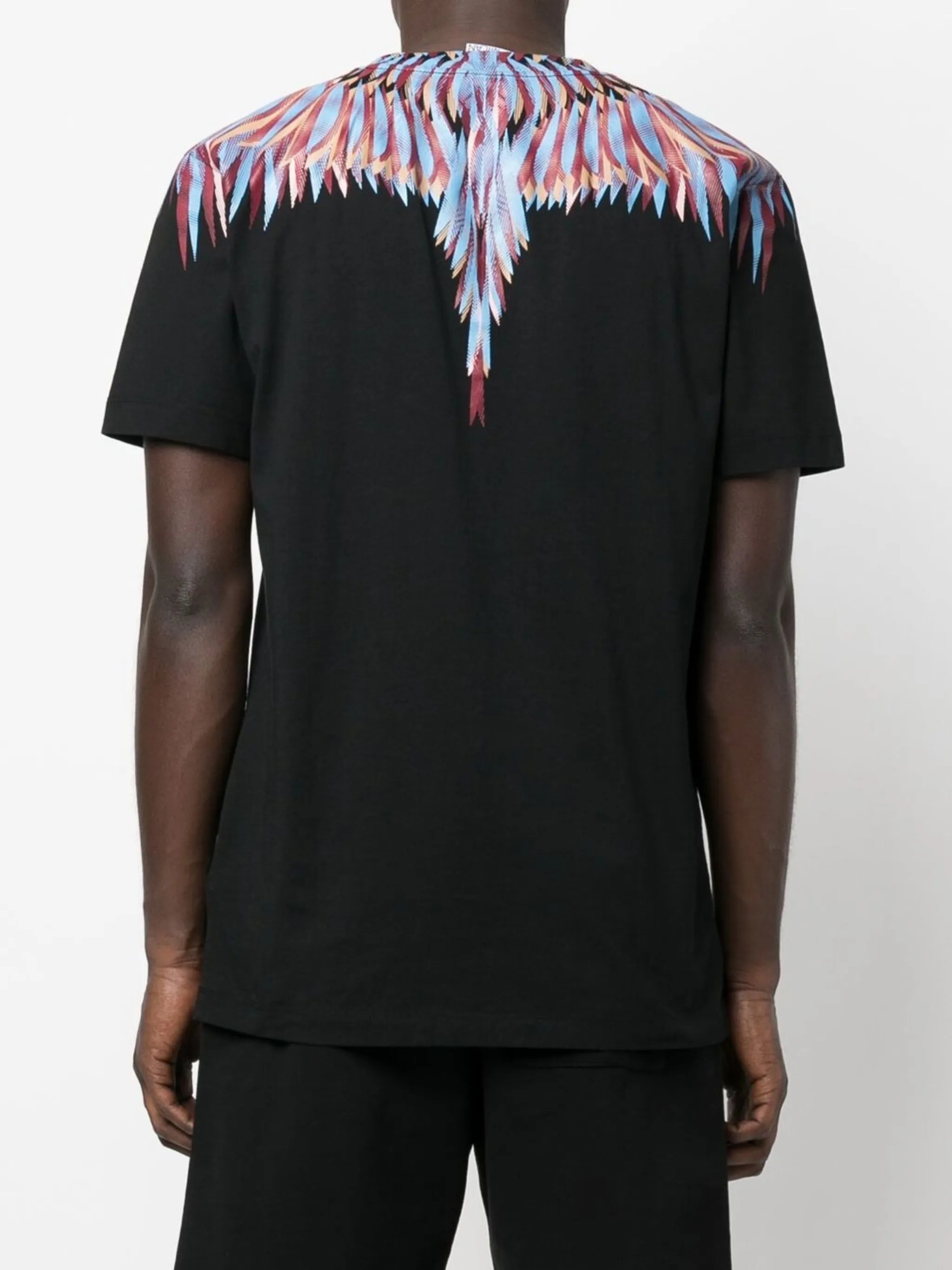 Wings-print crew neck T-shirt