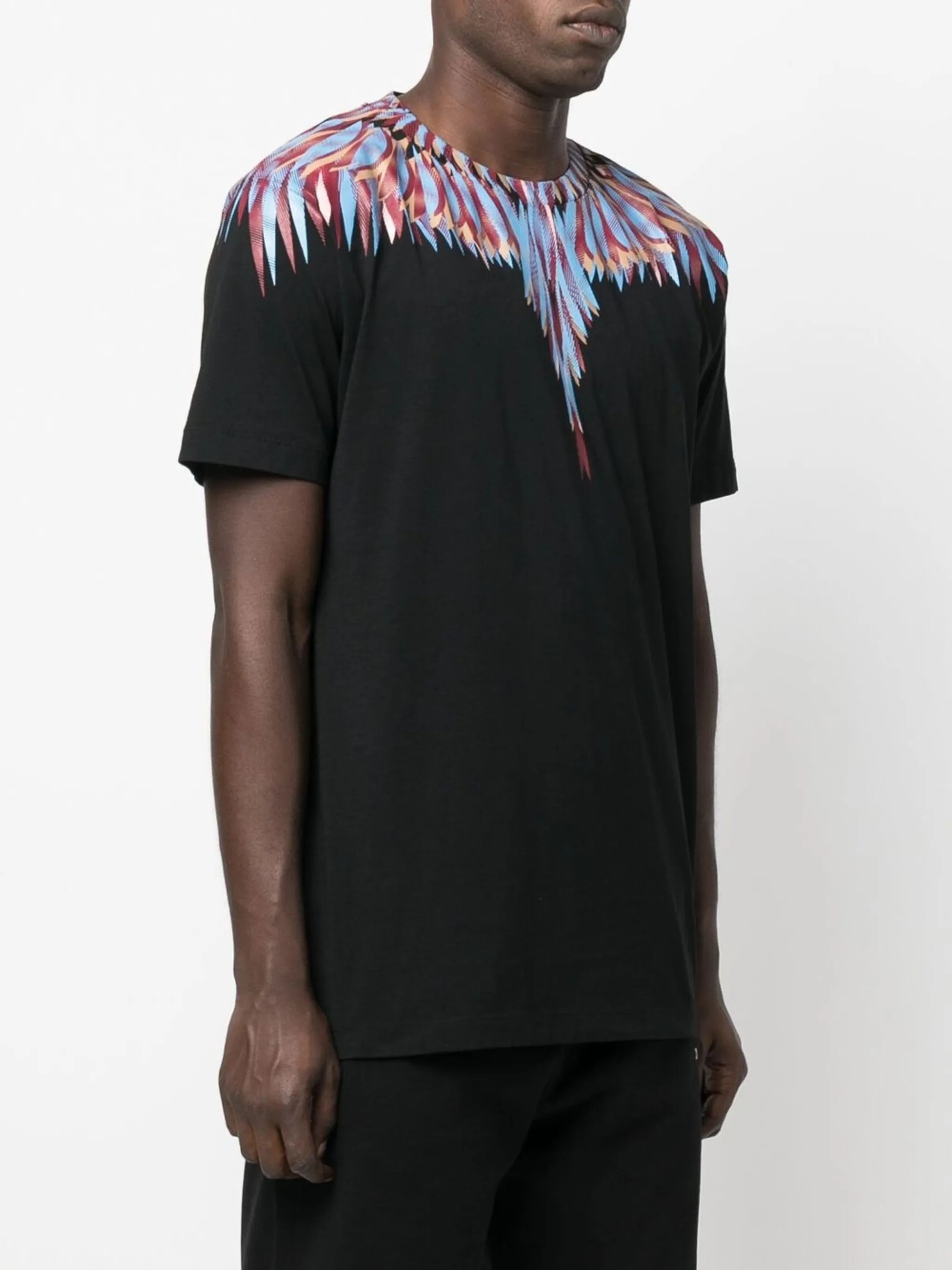 Wings-print crew neck T-shirt