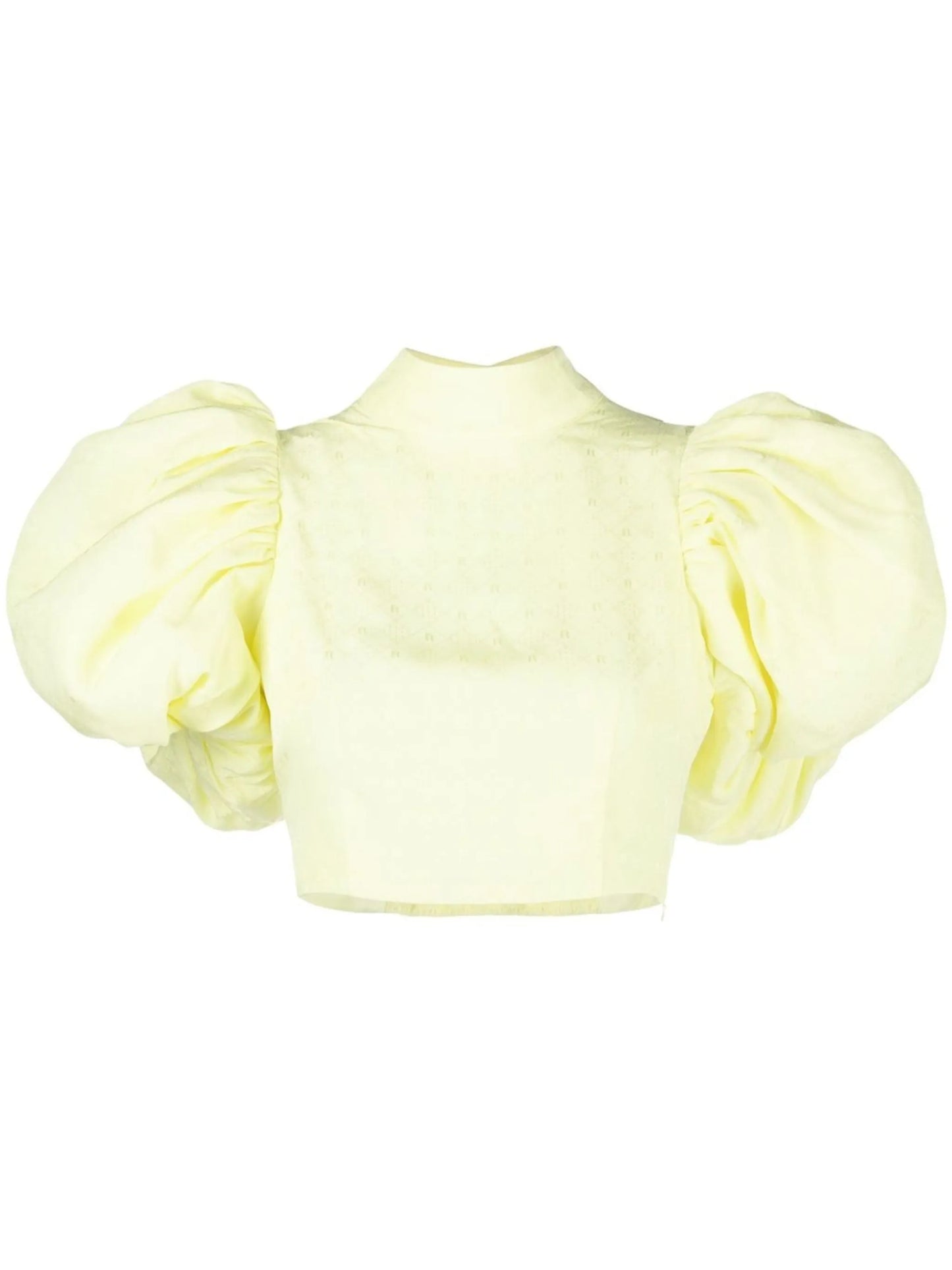 Dusk puff-sleeve cropped blouse