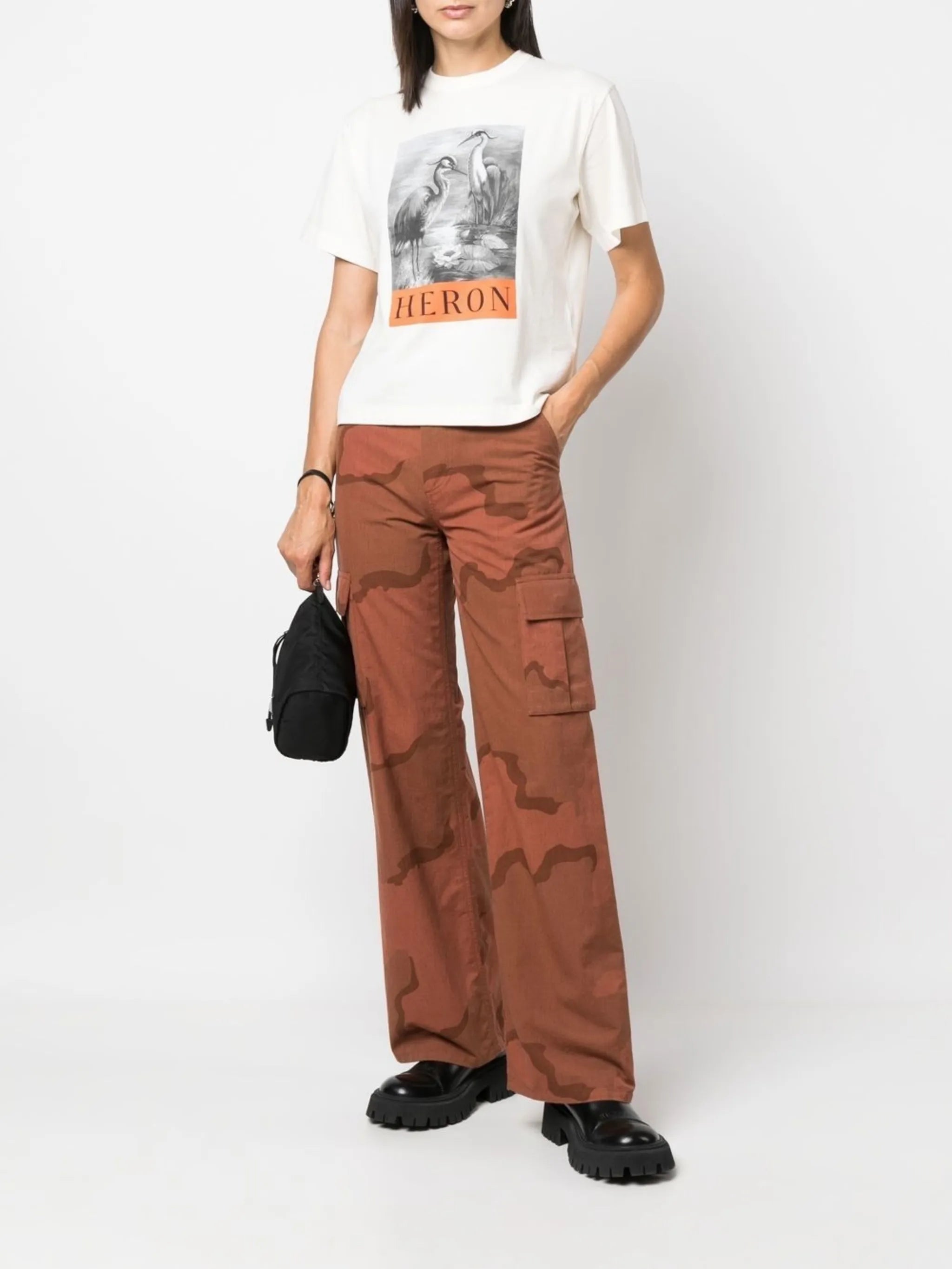 bird logo-print T-shirt