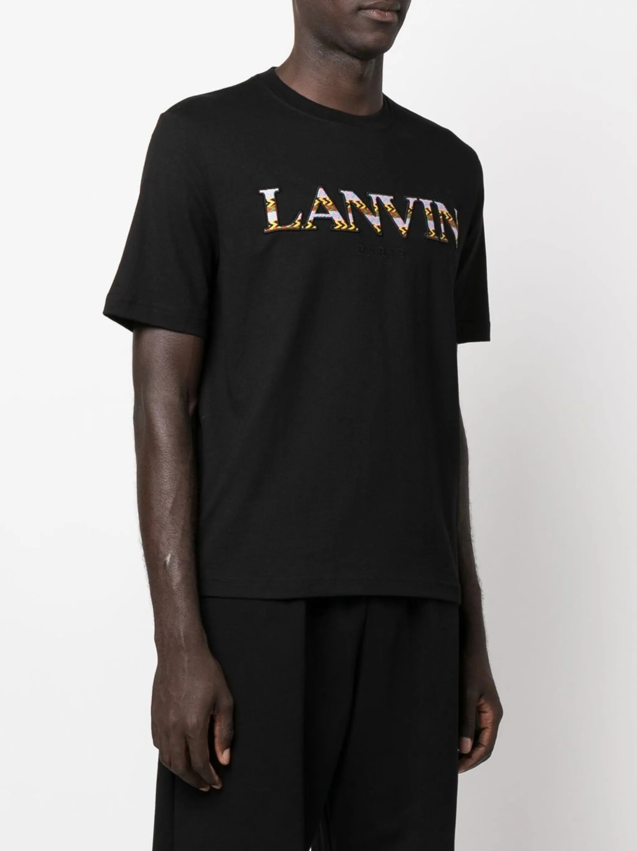 contrast logo-print crew-neck T-shirt