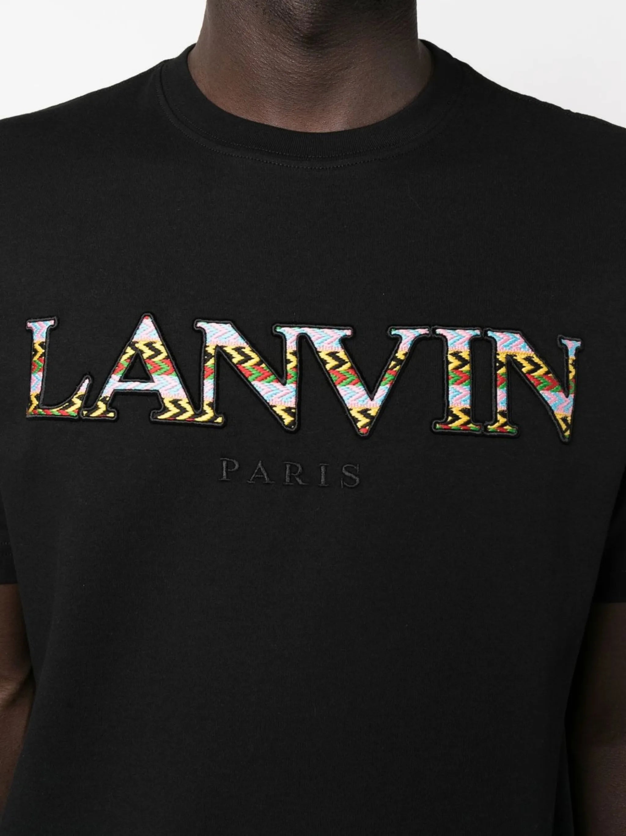 contrast logo-print crew-neck T-shirt
