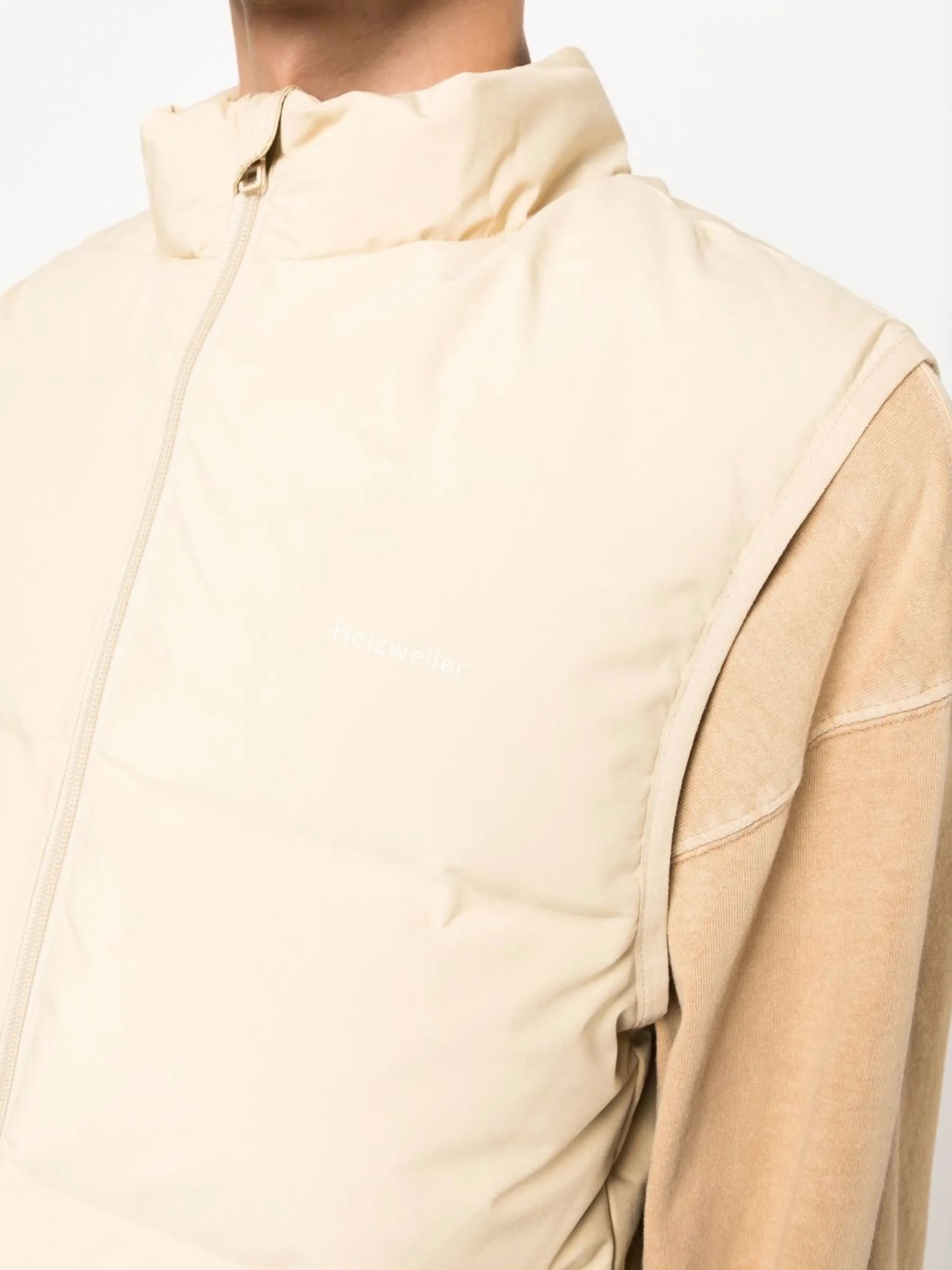 padded zip-up gilet