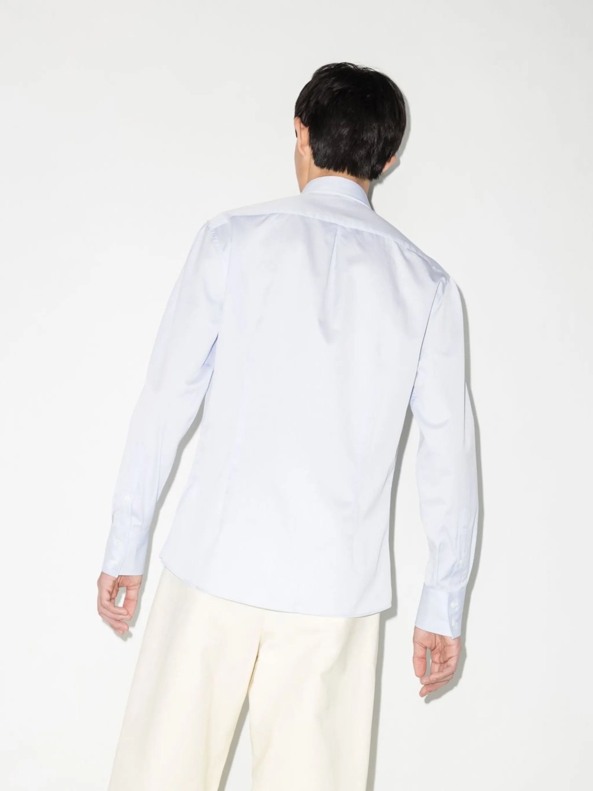cotton twill slim-fit shirt