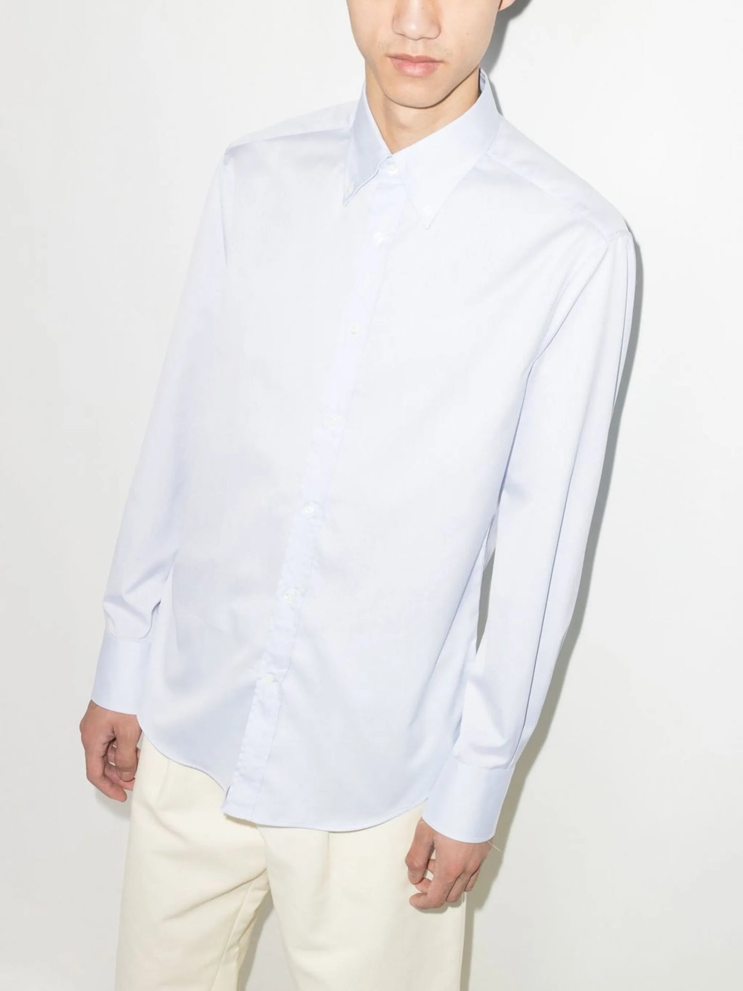 cotton twill slim-fit shirt