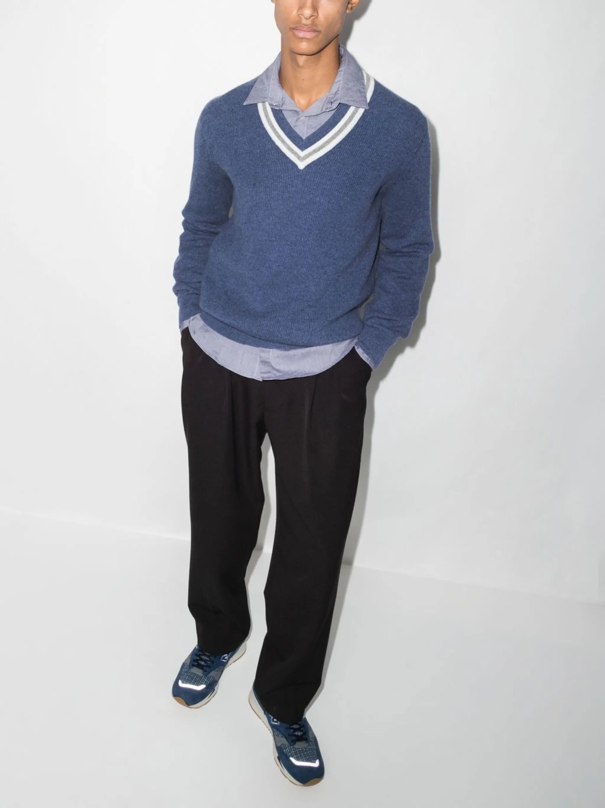 V-neck cashmere jumper