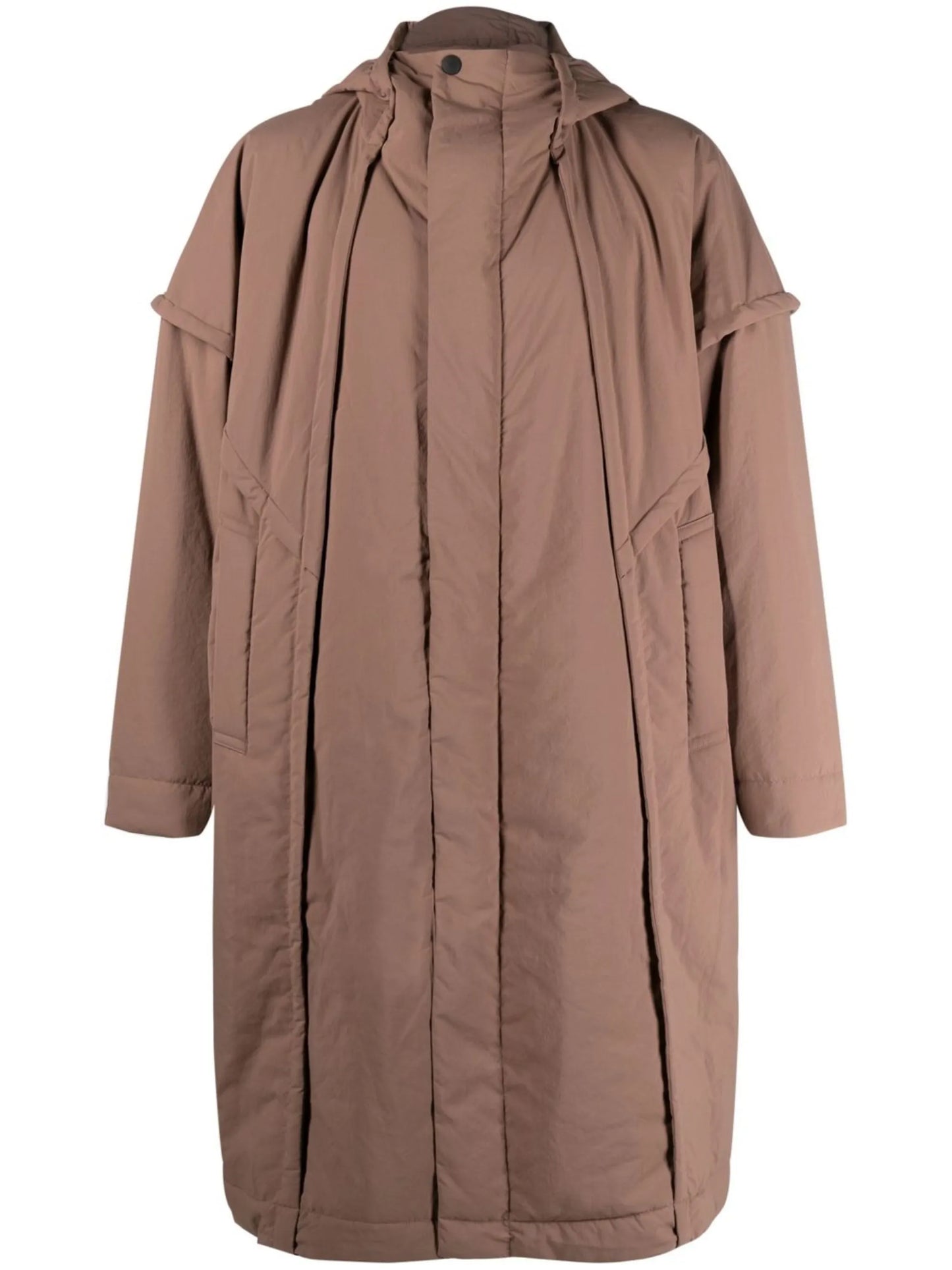 Frame hooded padded coat