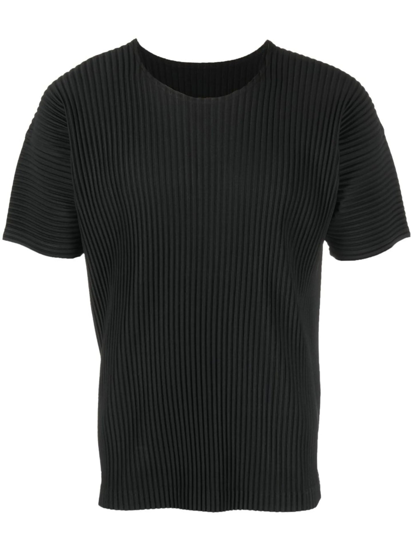 crew-neck plissé T-shirt
