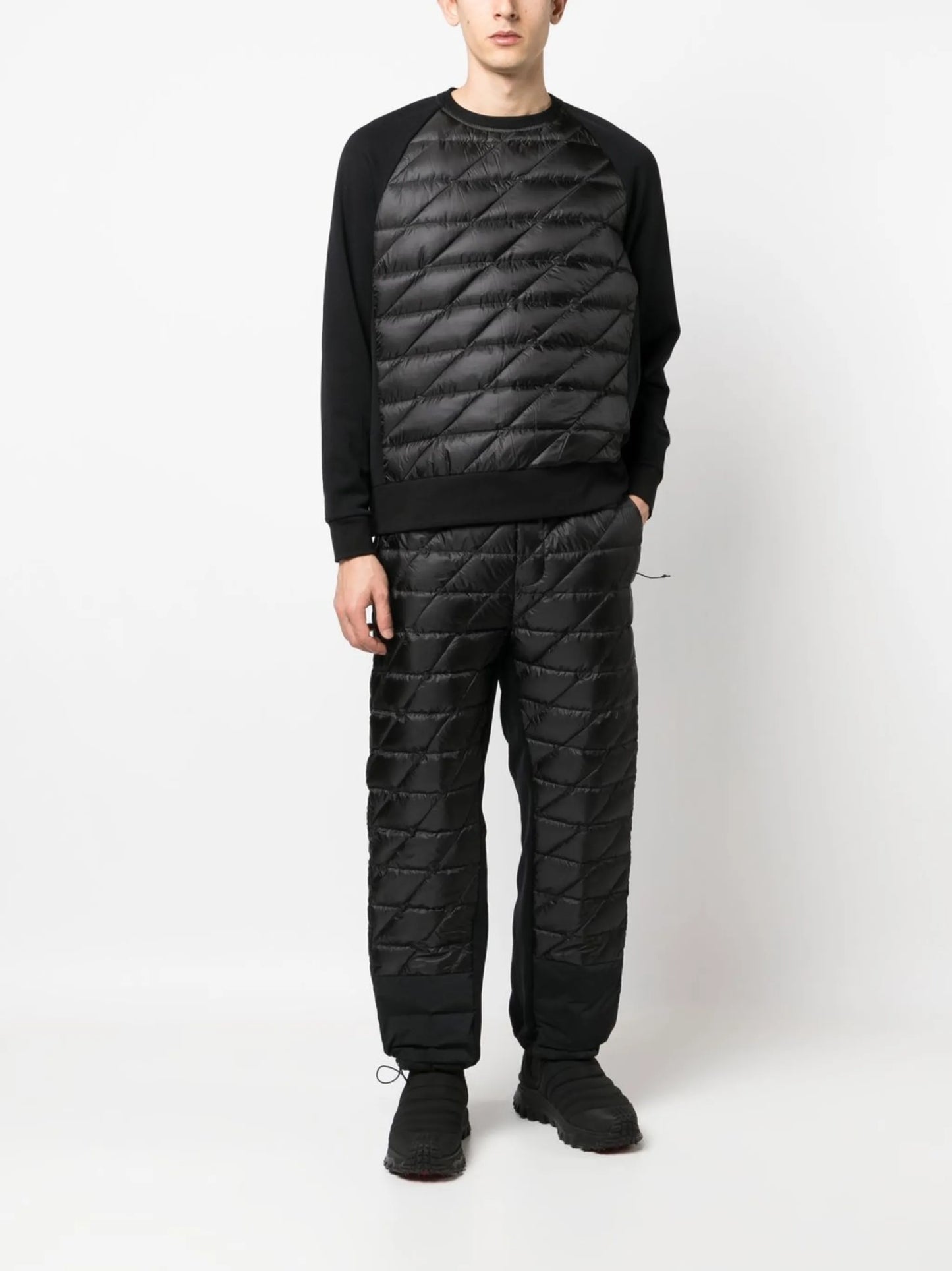 quilted down sweatshirt