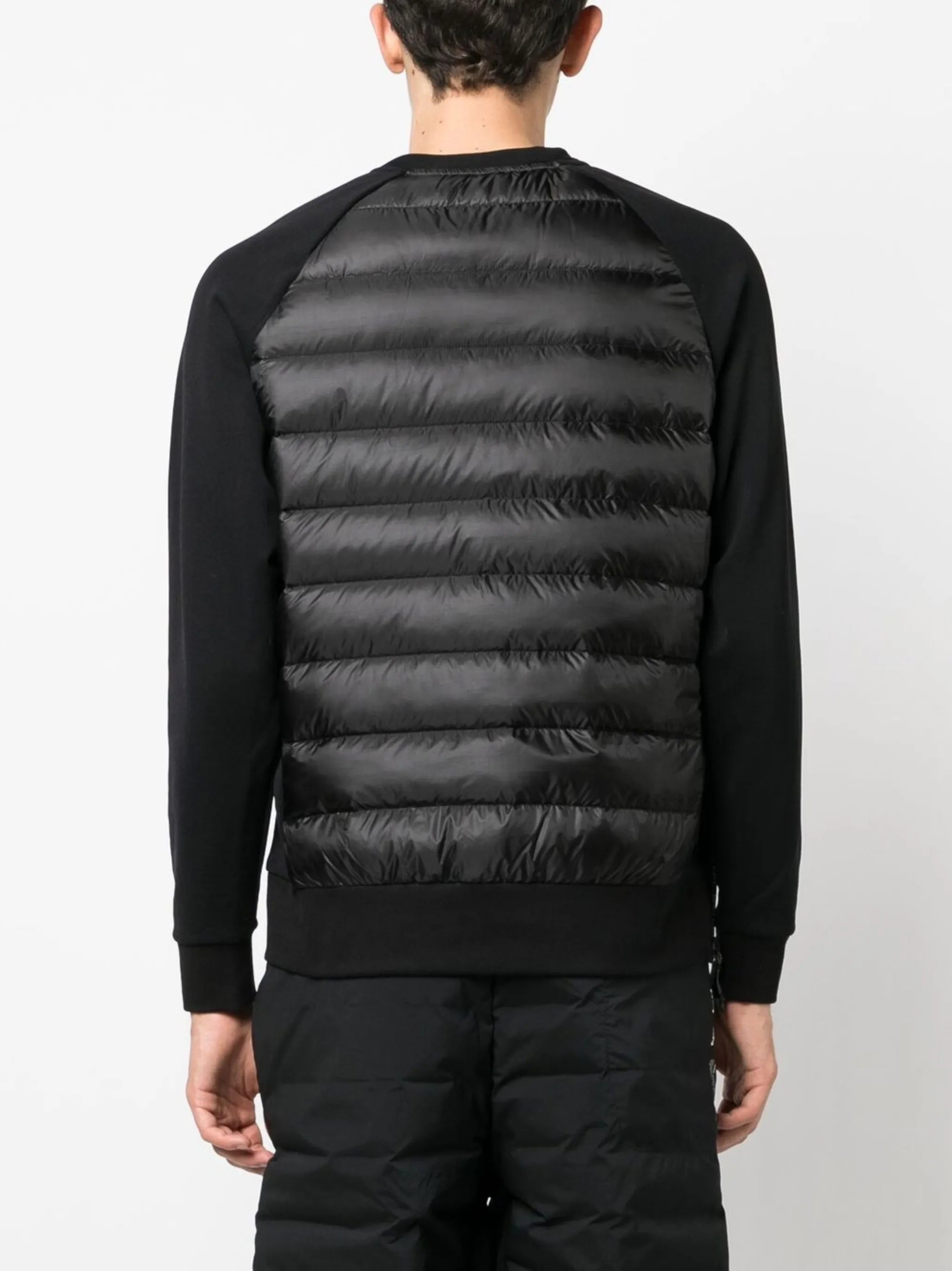 quilted down sweatshirt