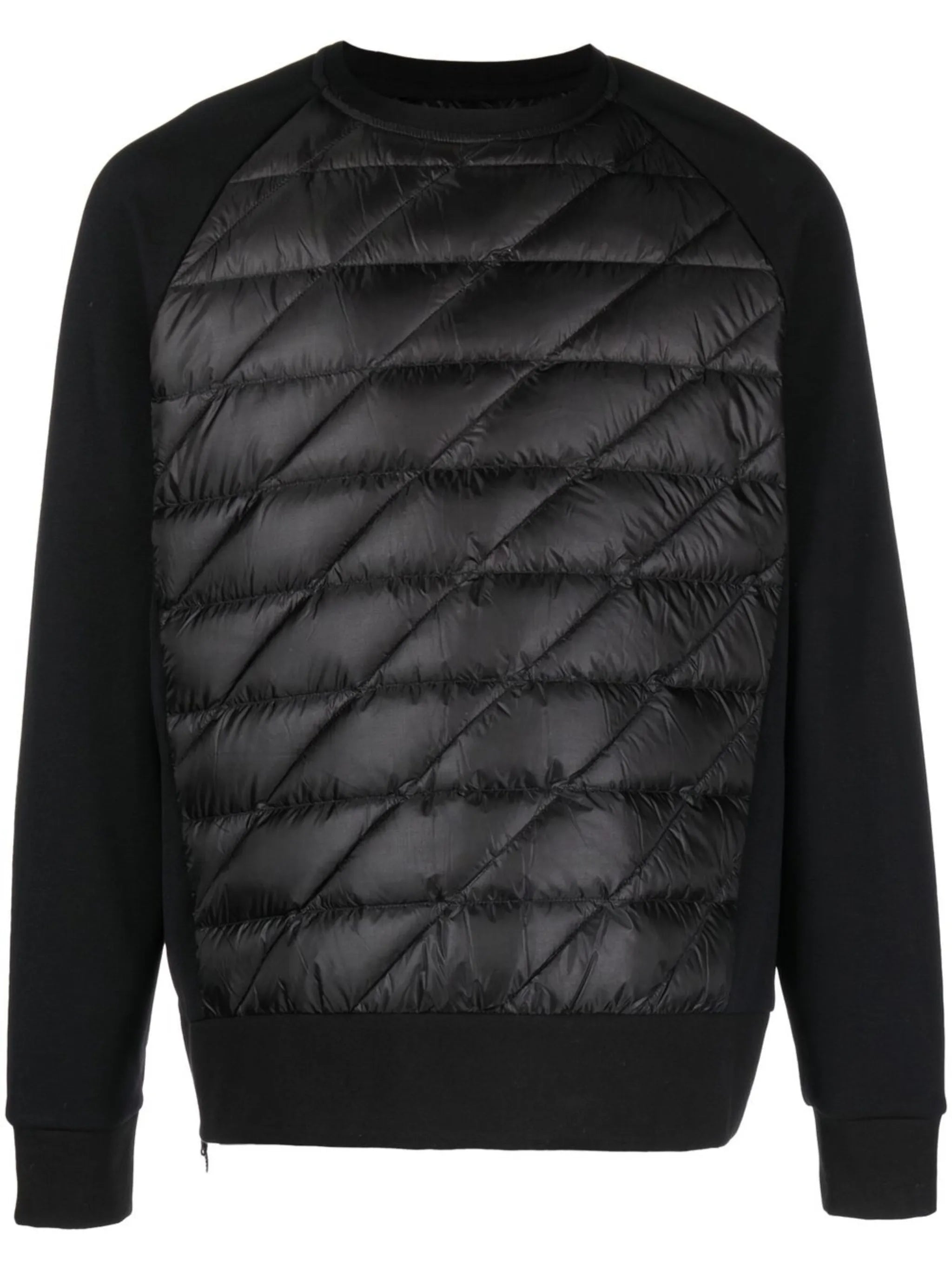 quilted down sweatshirt