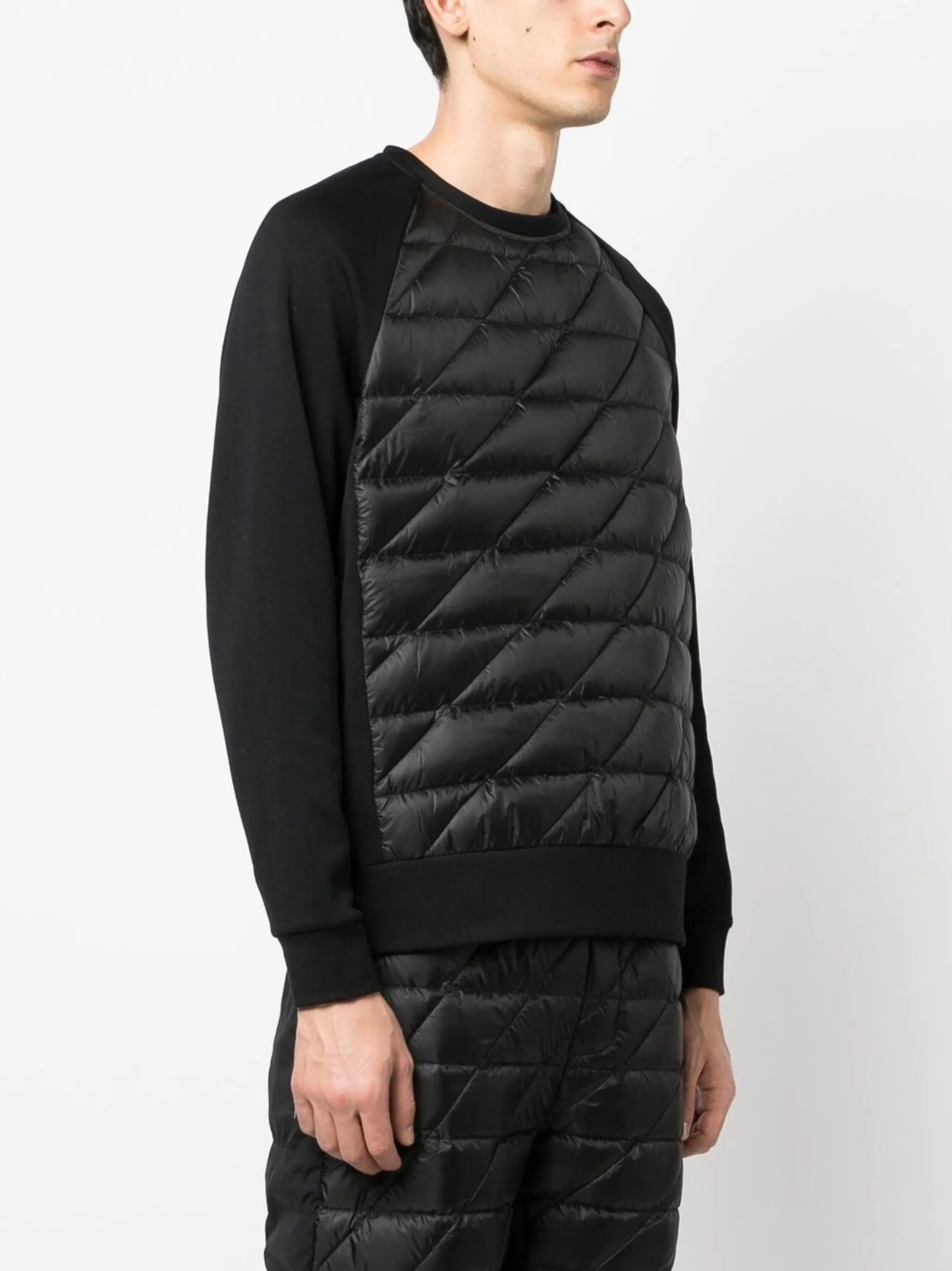 quilted down sweatshirt