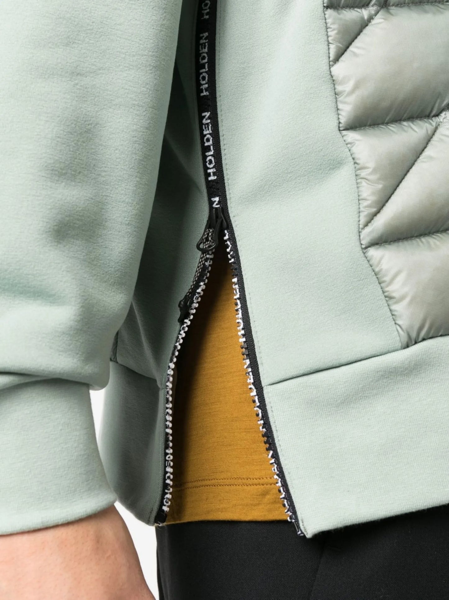 padded panel sweatshirt