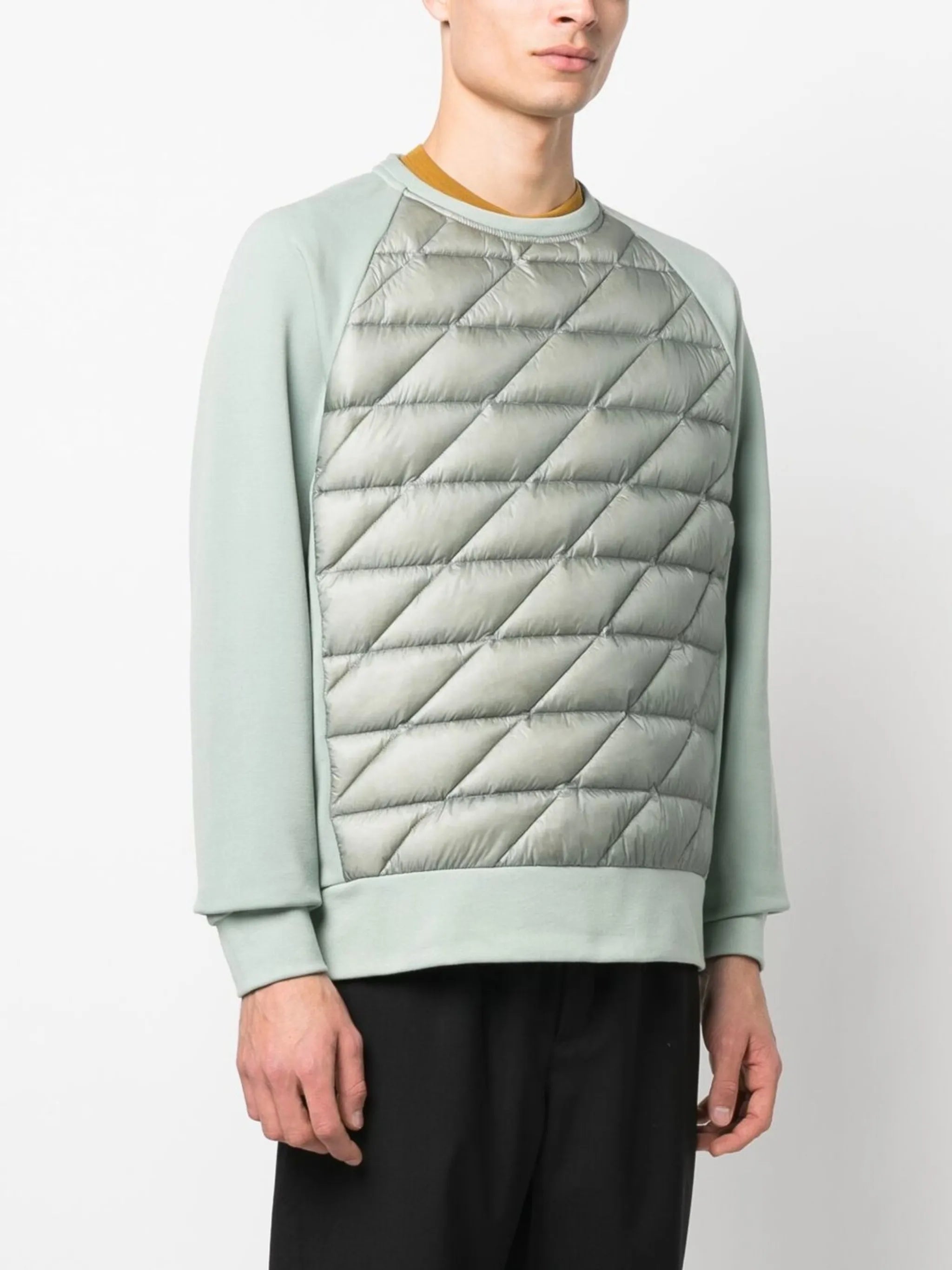 padded panel sweatshirt