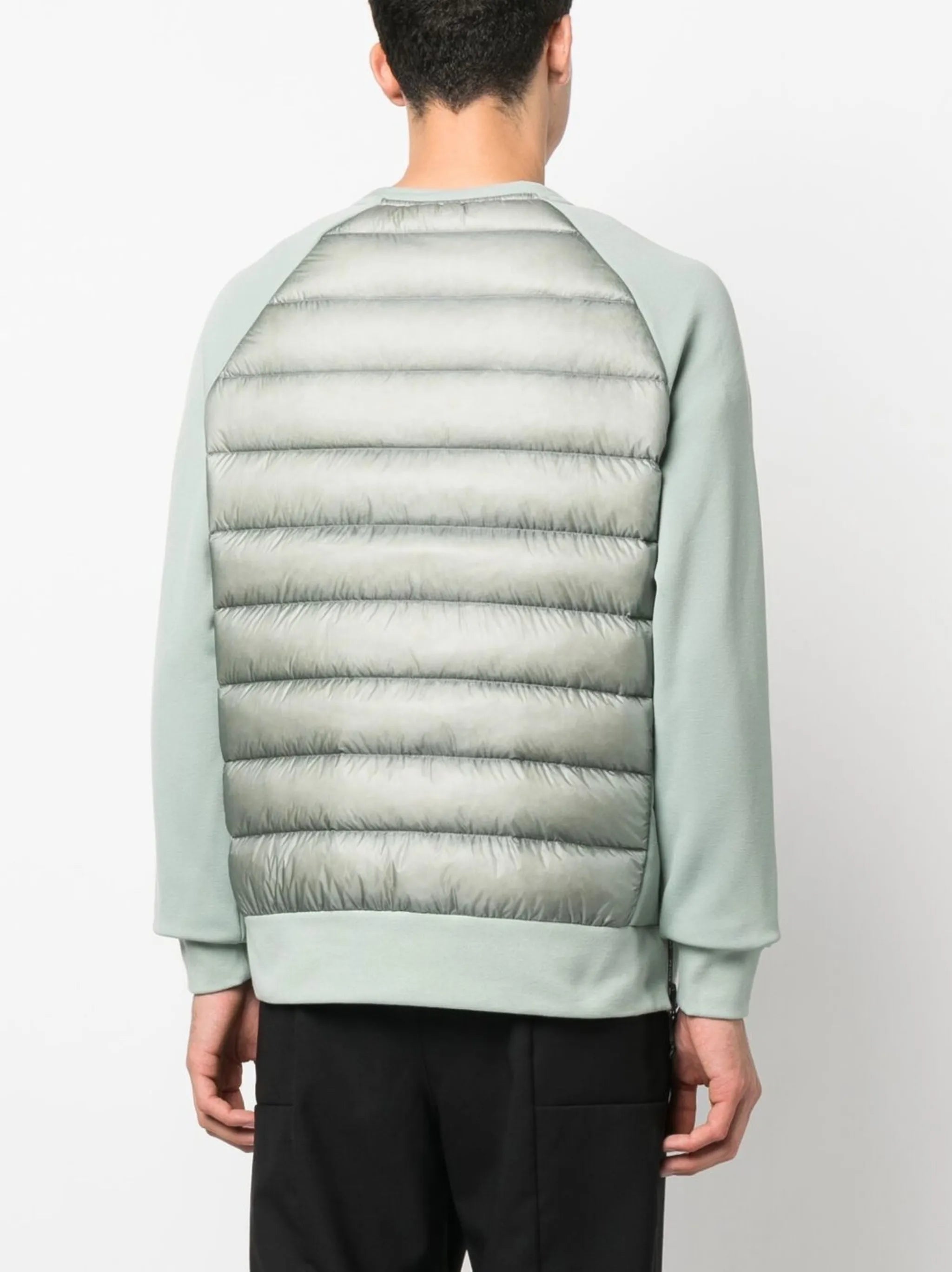padded panel sweatshirt