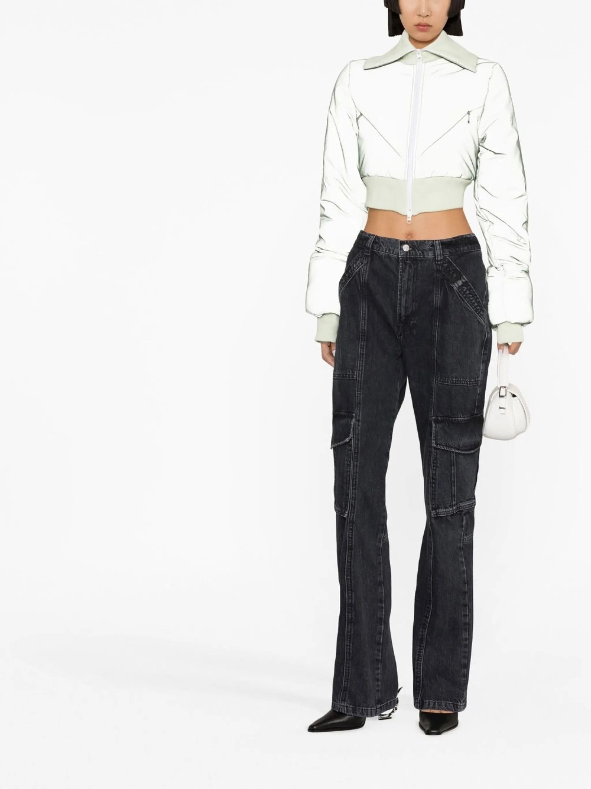 Bunny reflective cropped ski jacket