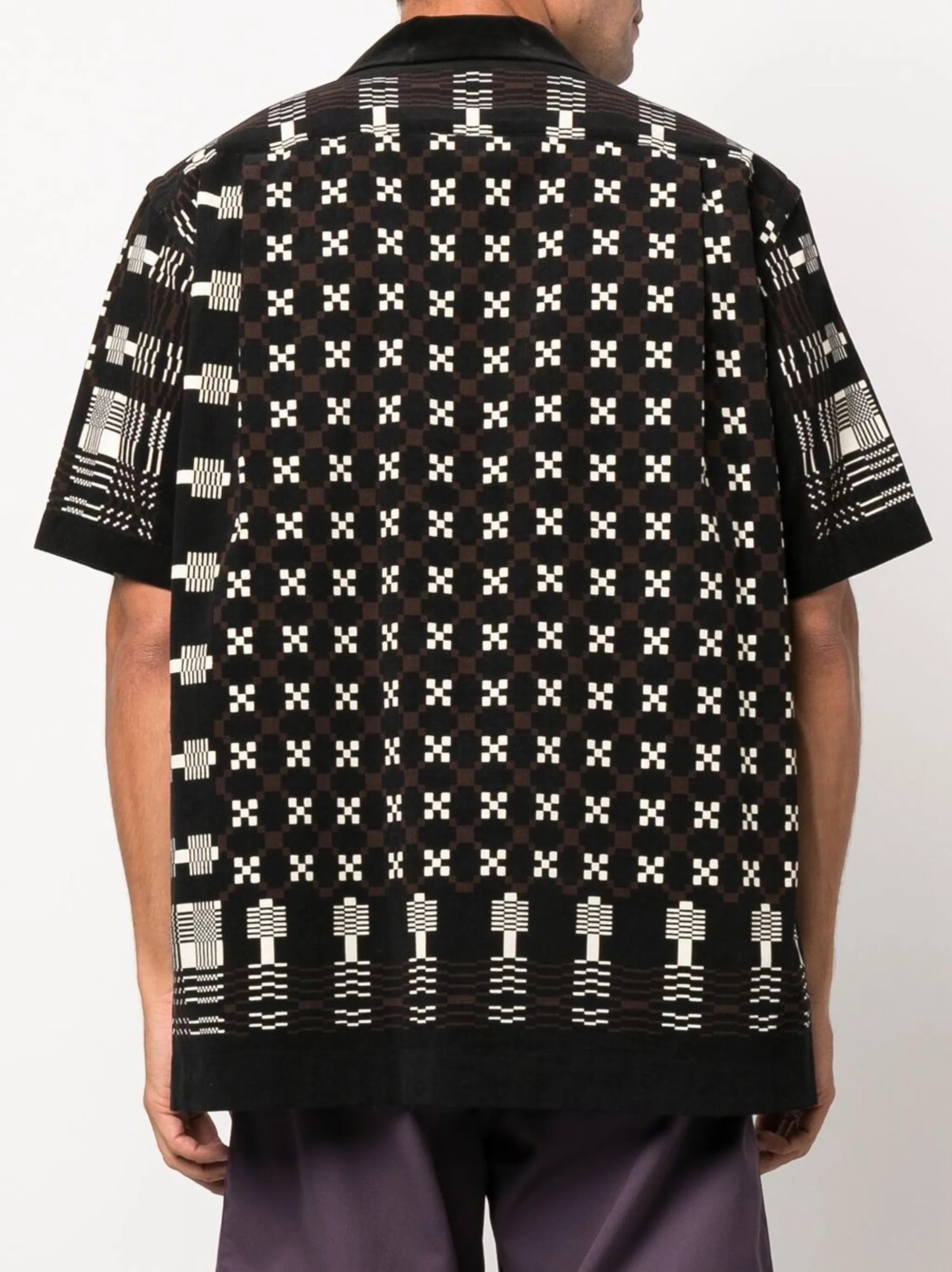geometric-print short-sleeve shirt