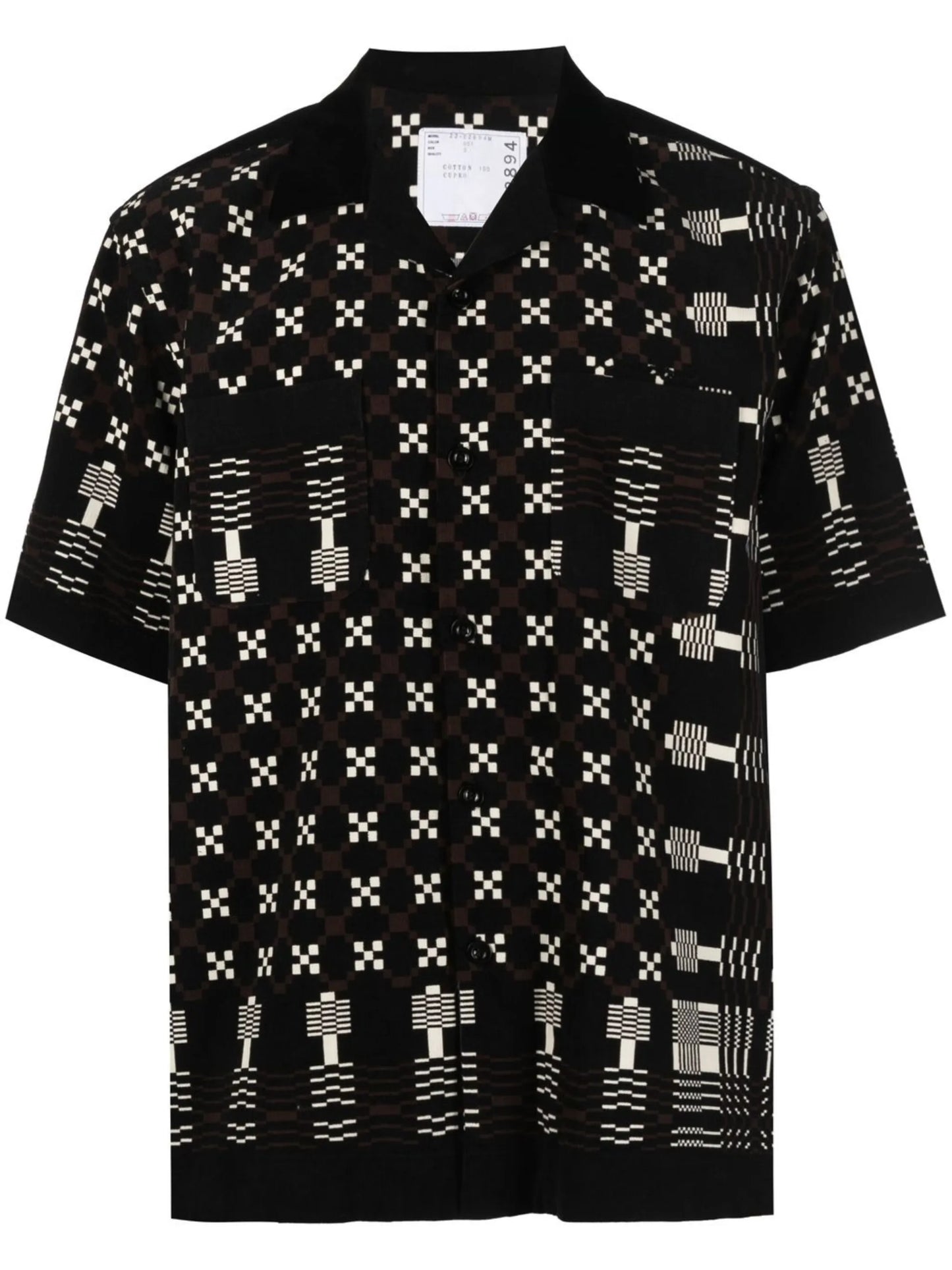 geometric-print short-sleeve shirt