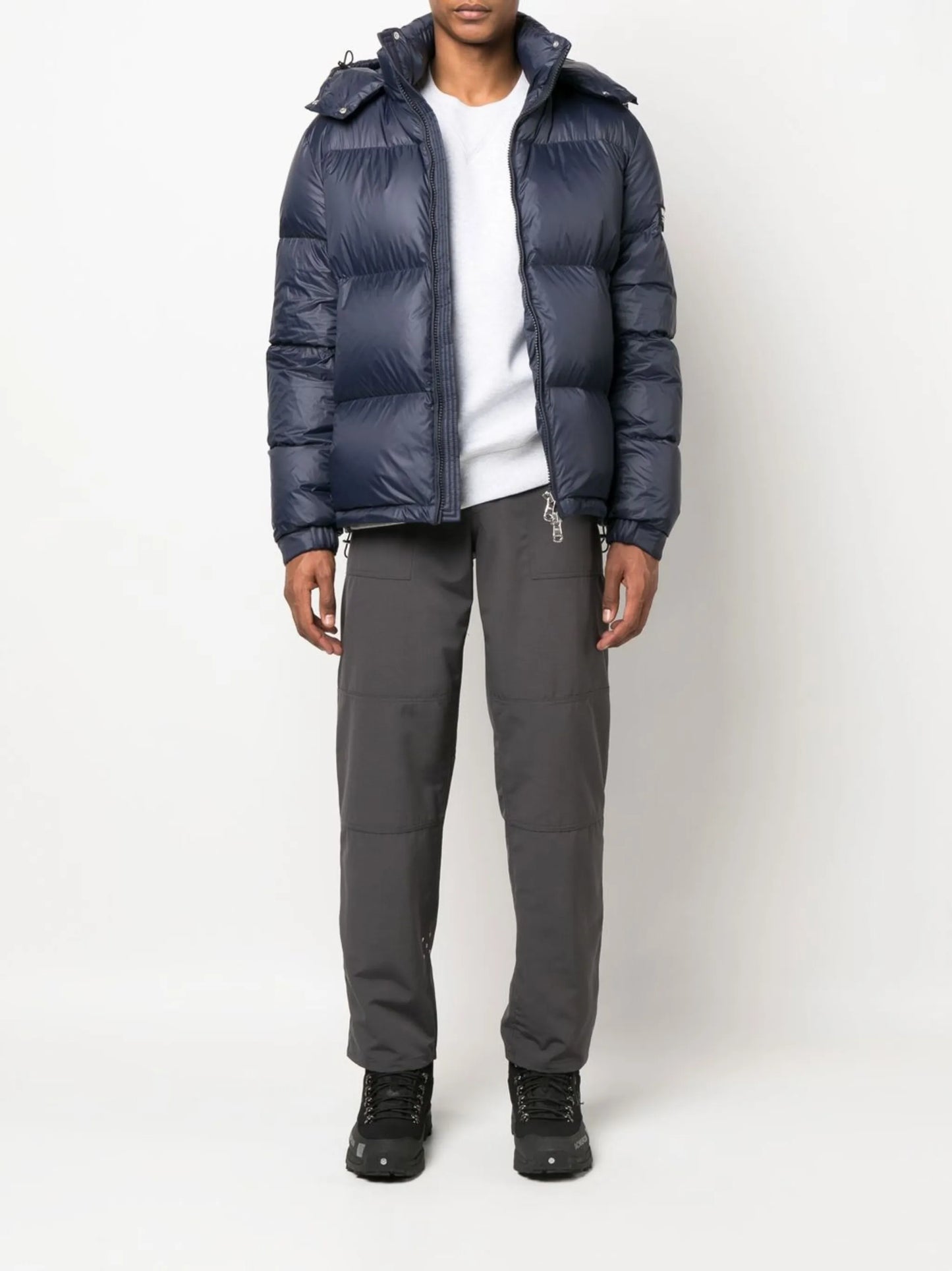 Scott logo-patch padded jacket
