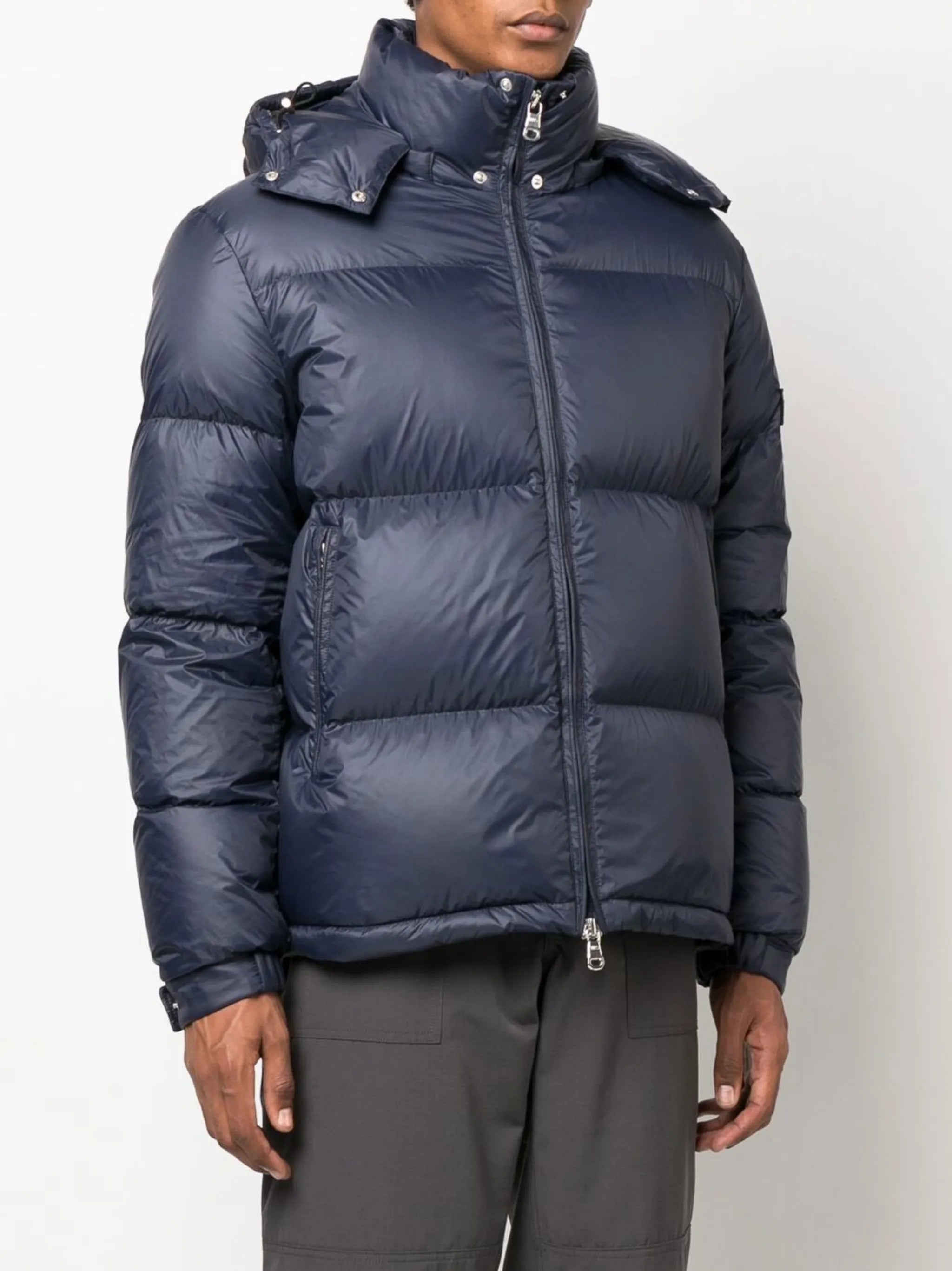 Scott logo-patch padded jacket