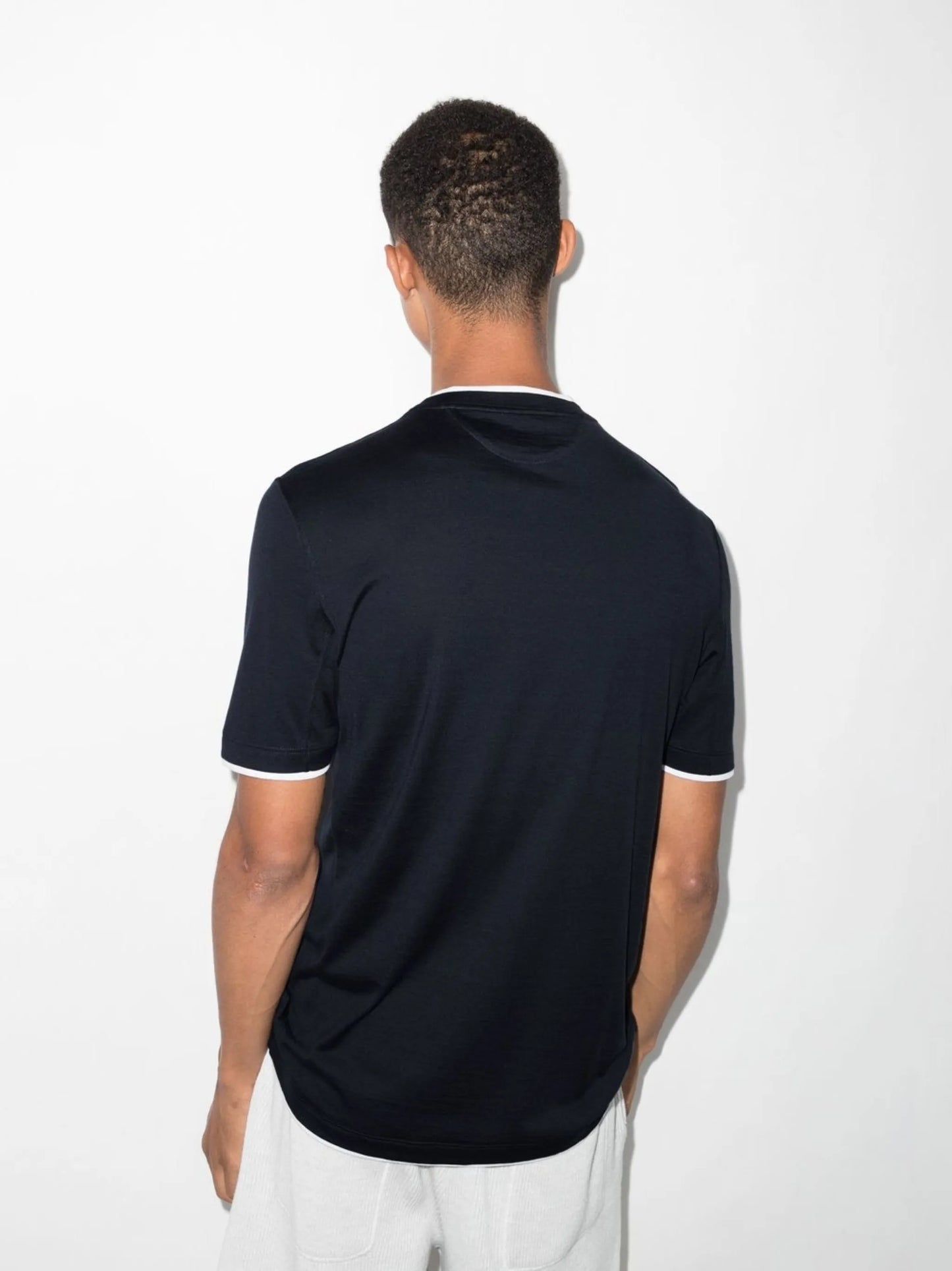 contrast-trim T-shirt