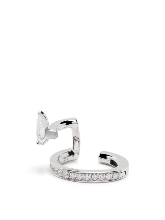 18kt white gold Serti Sur Vide earcuff
