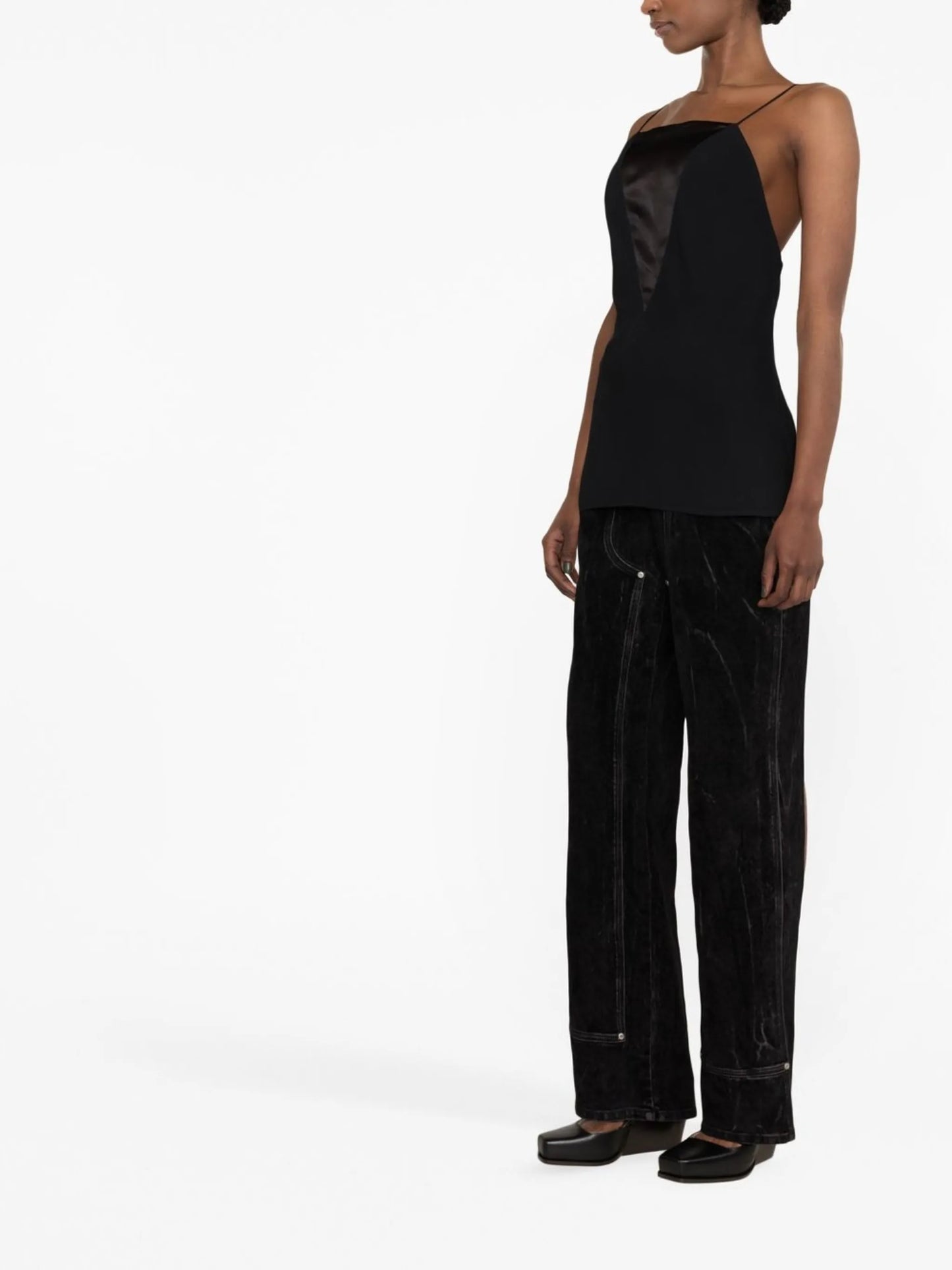 sleeveless multi-panel top