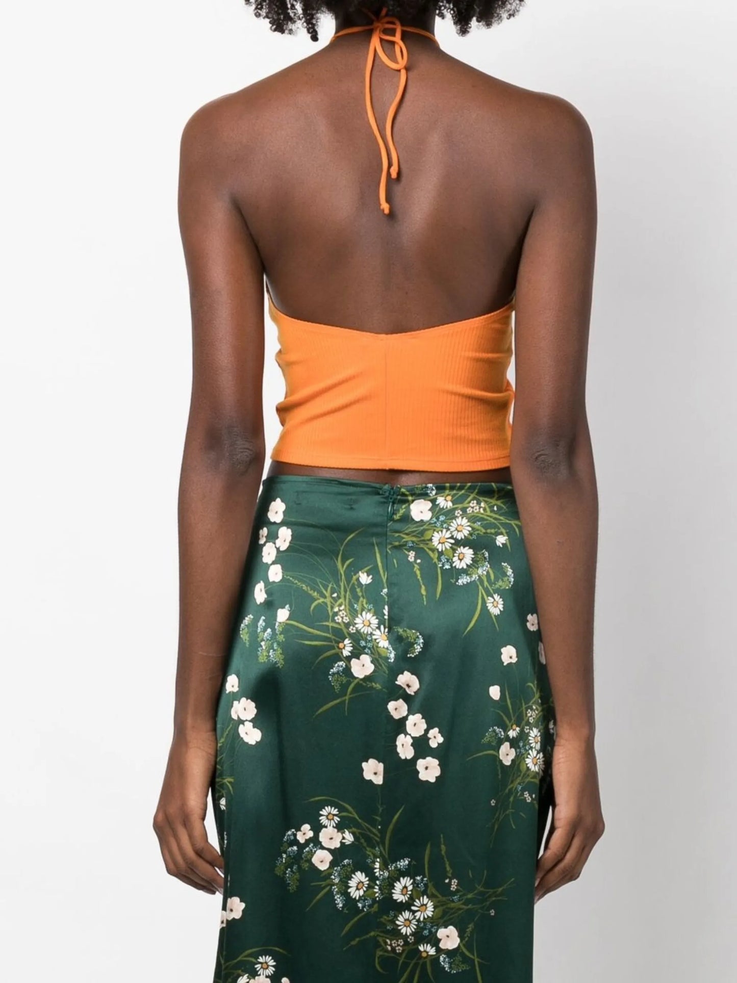 Aversa halterneck cropped top