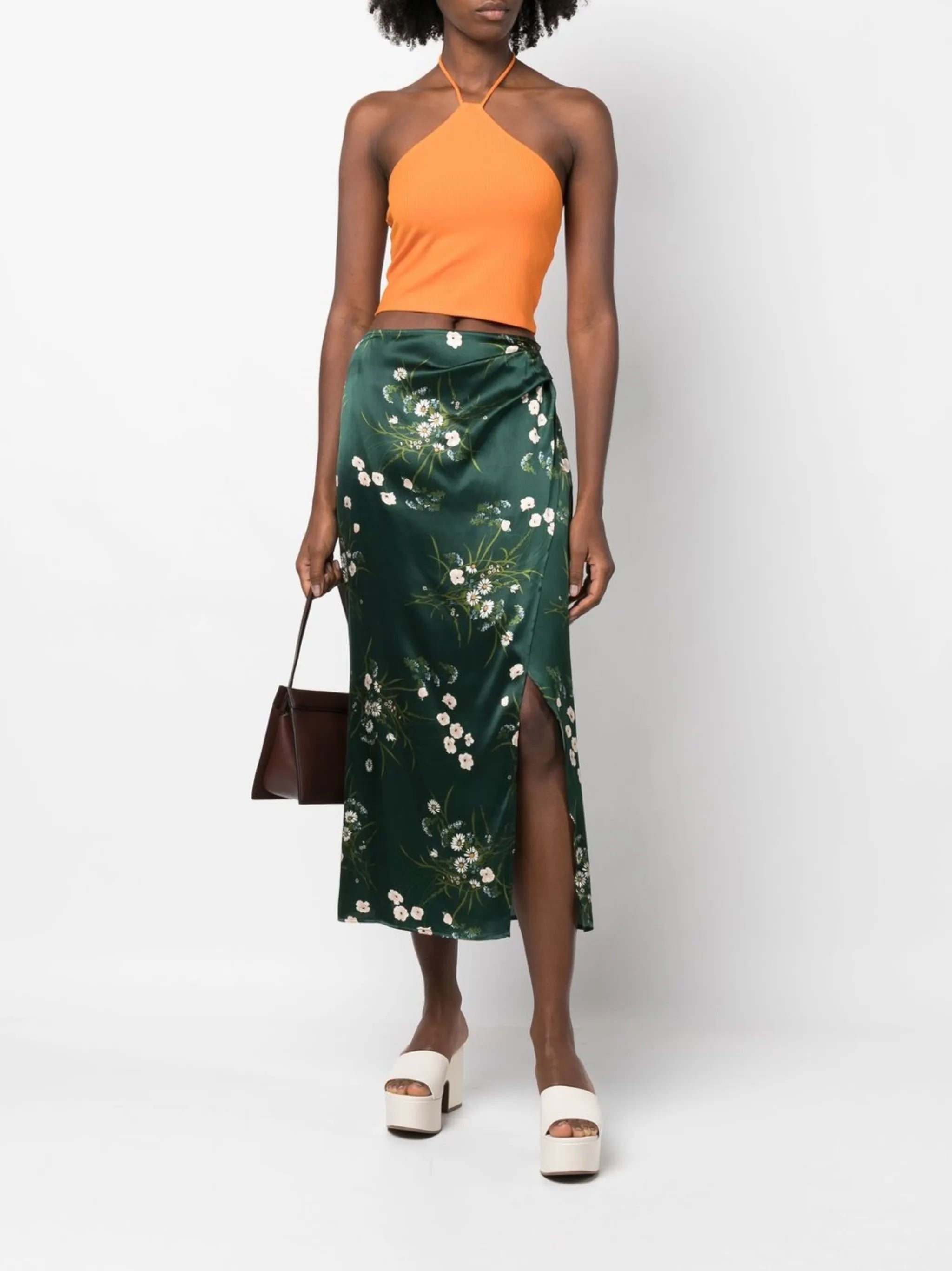 Aversa halterneck cropped top
