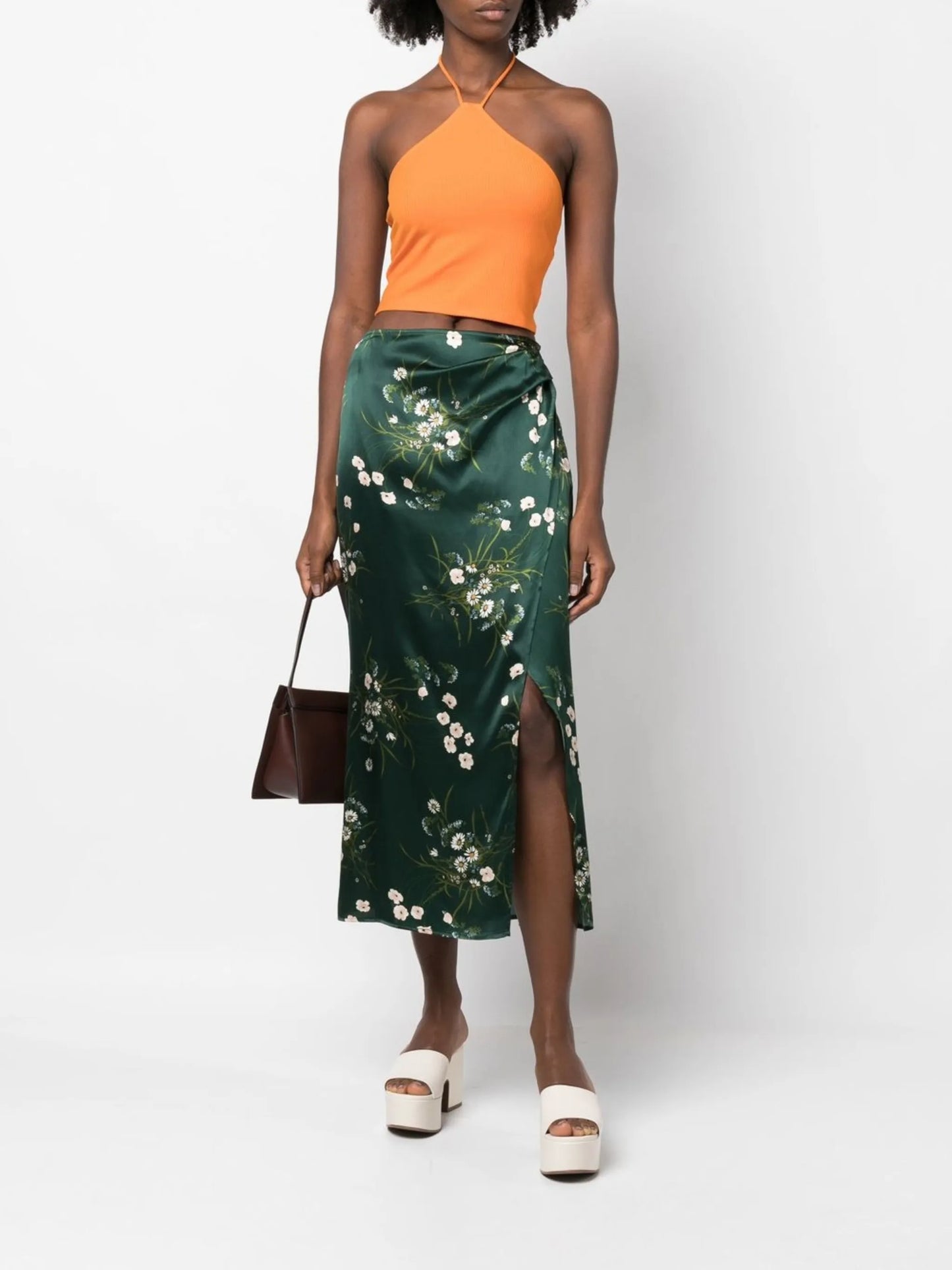 Aversa halterneck cropped top
