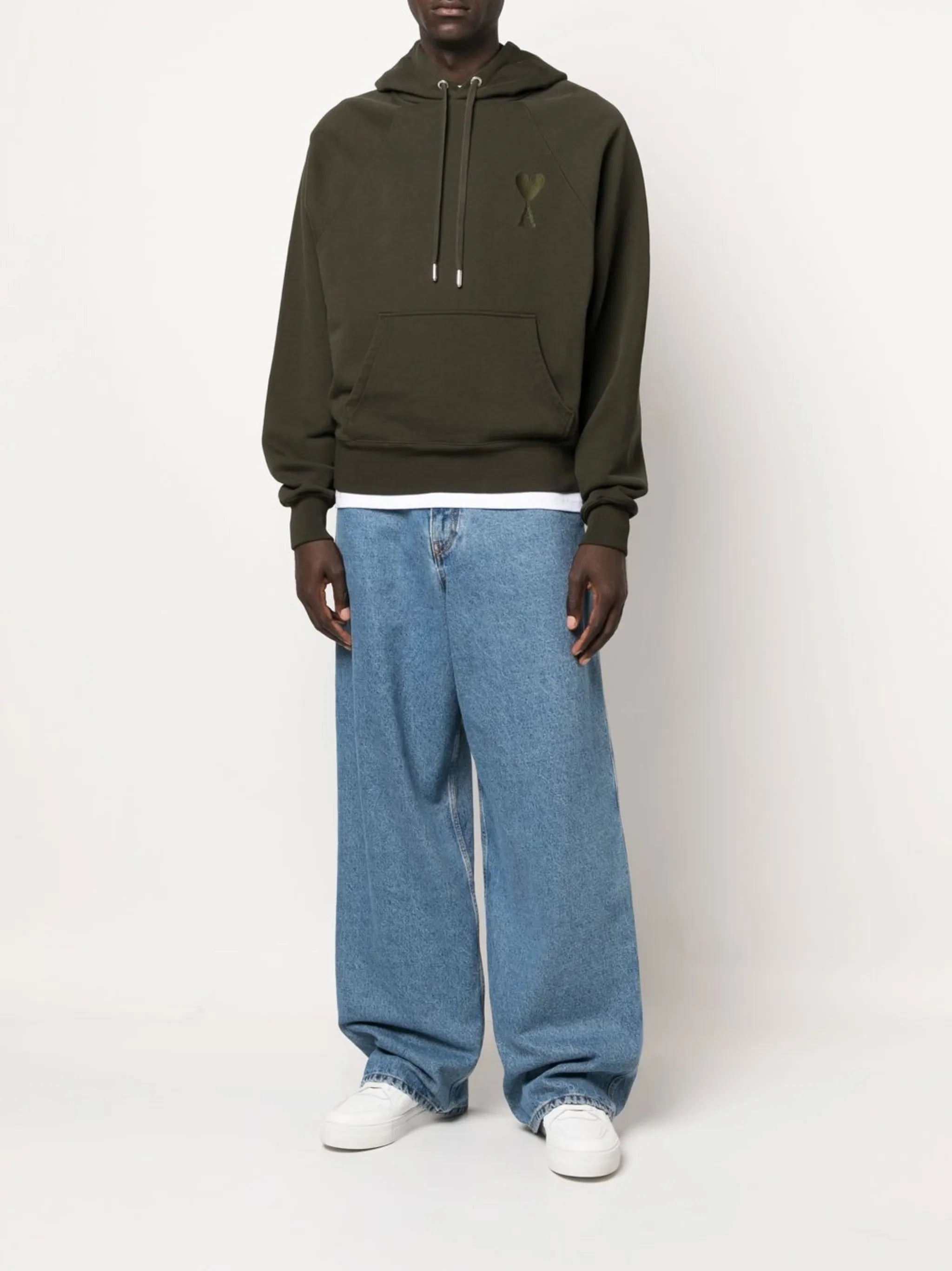 logo-embroidered hoodie
