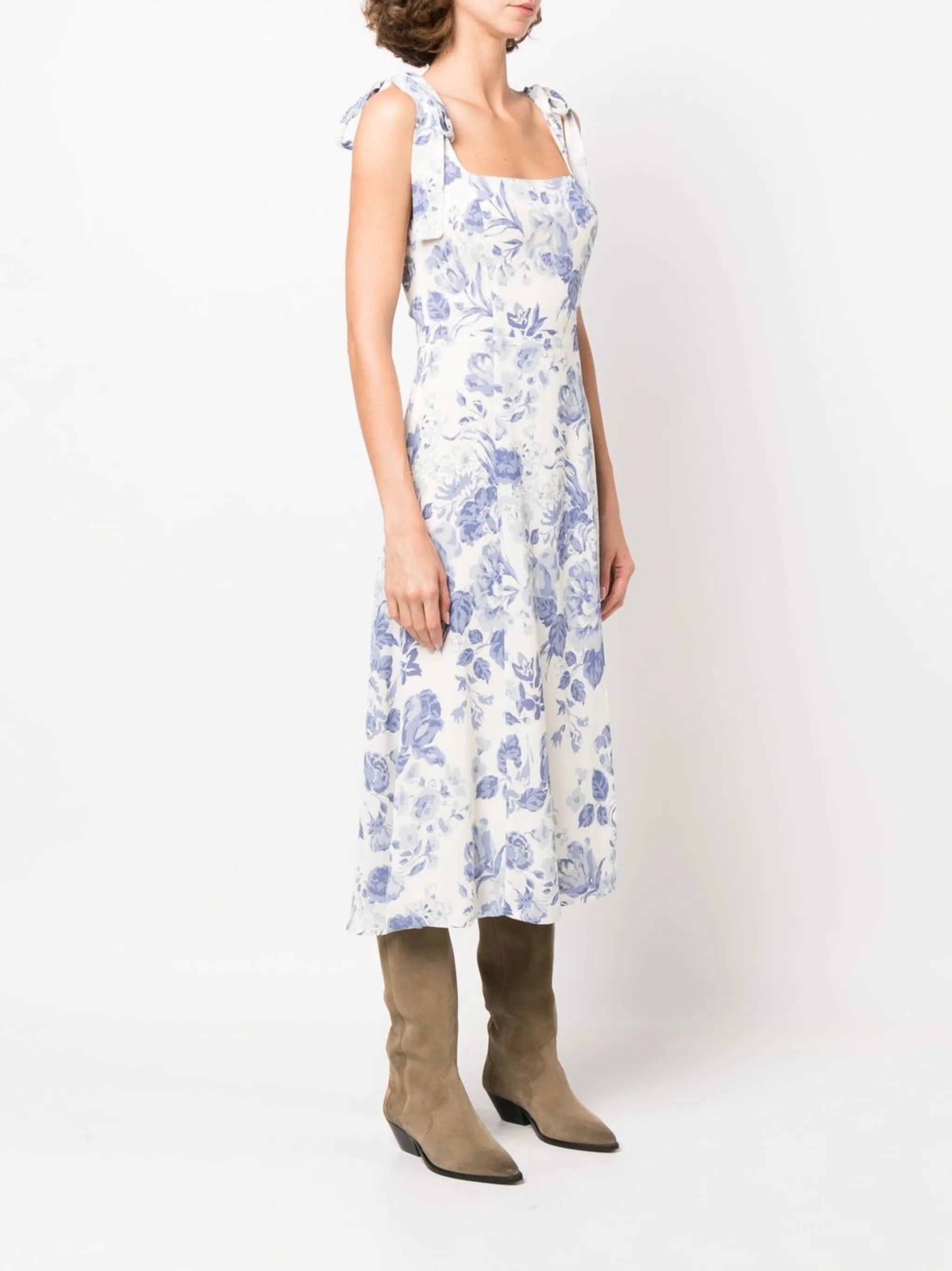 Twilight floral-print midi dress
