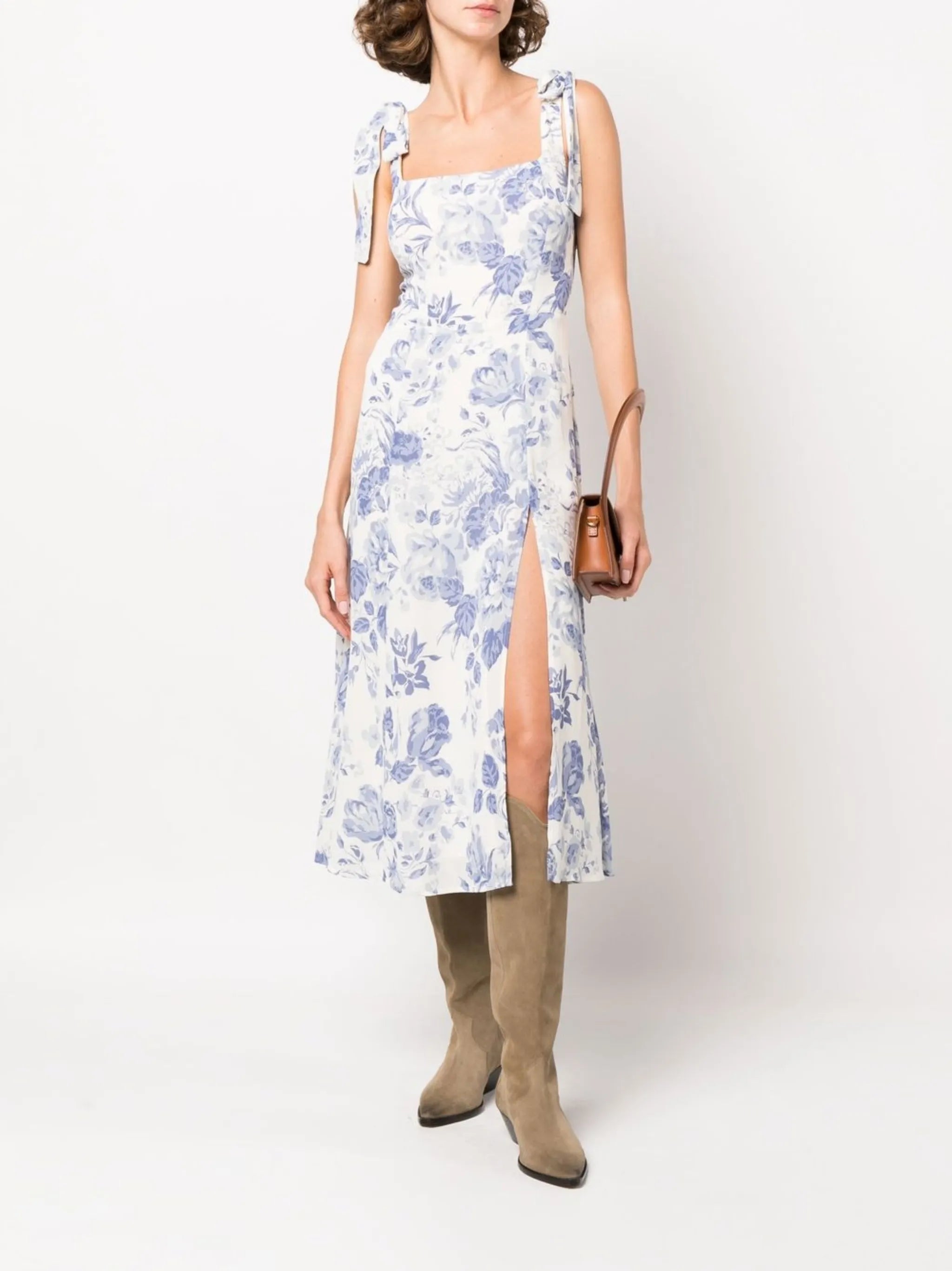 Twilight floral-print midi dress