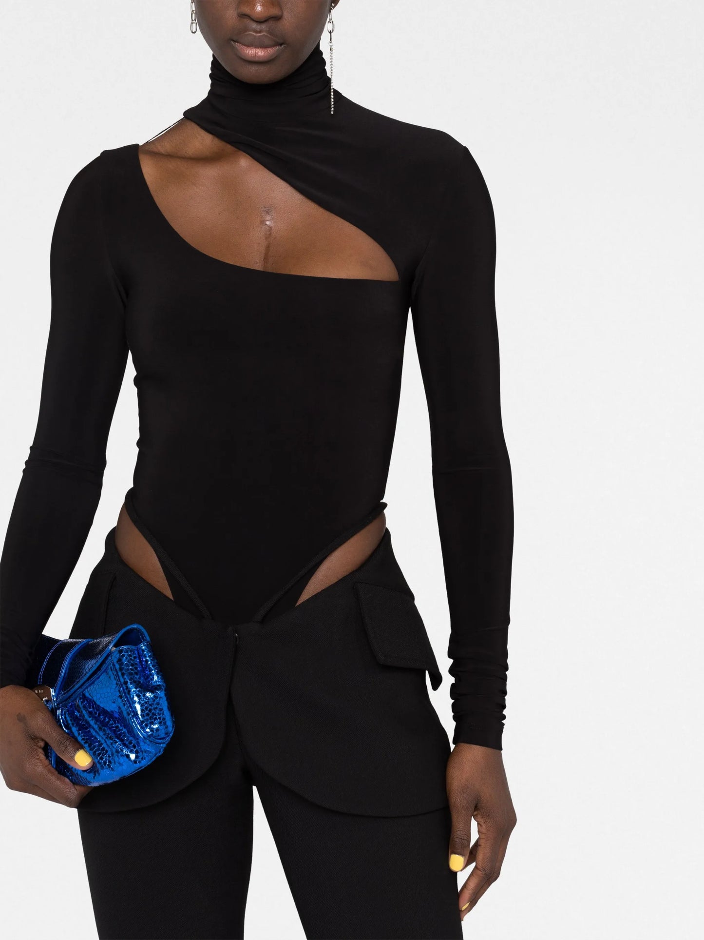 cut-out long-sleeve body