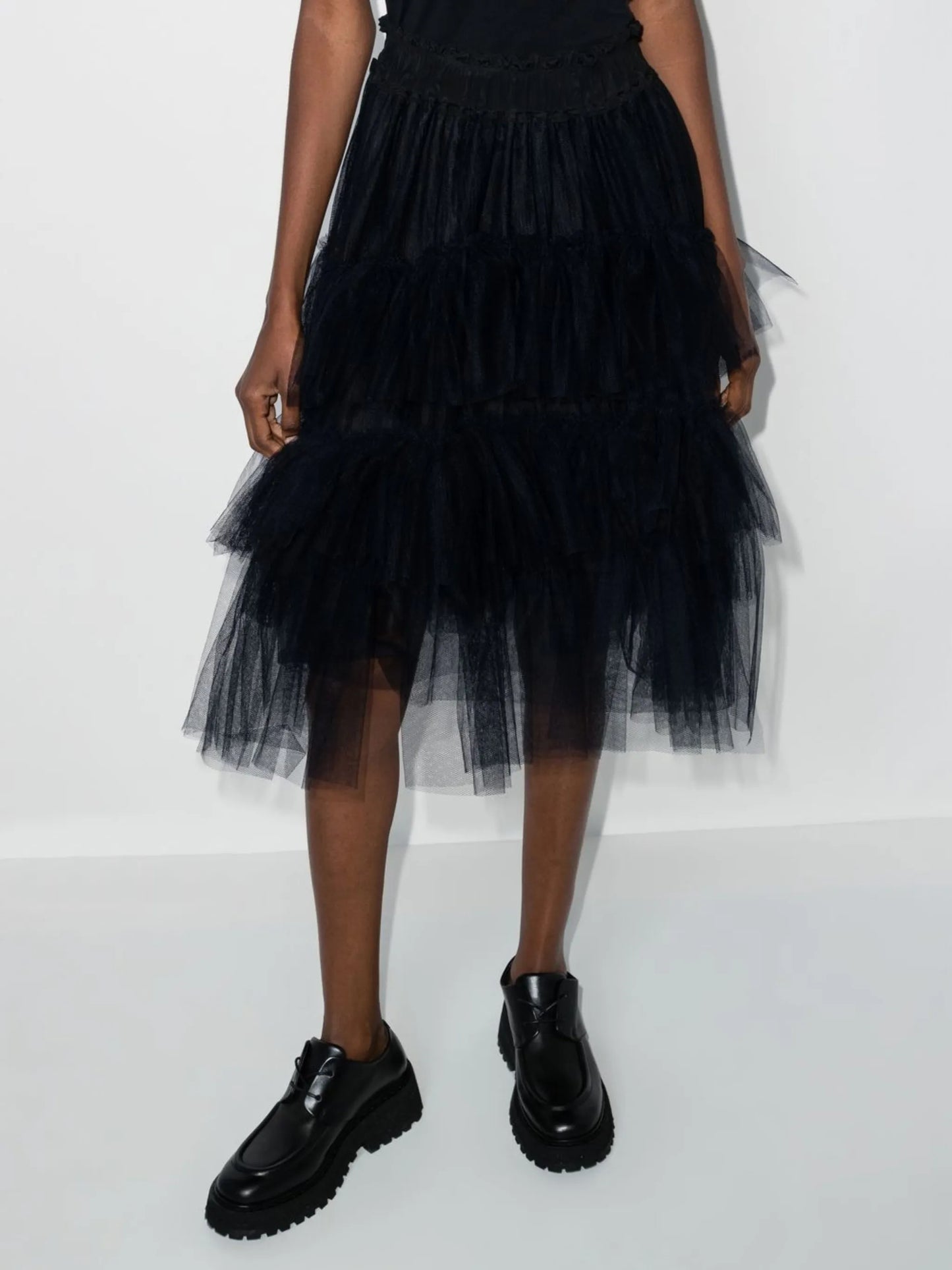 high-waisted tulle skirt