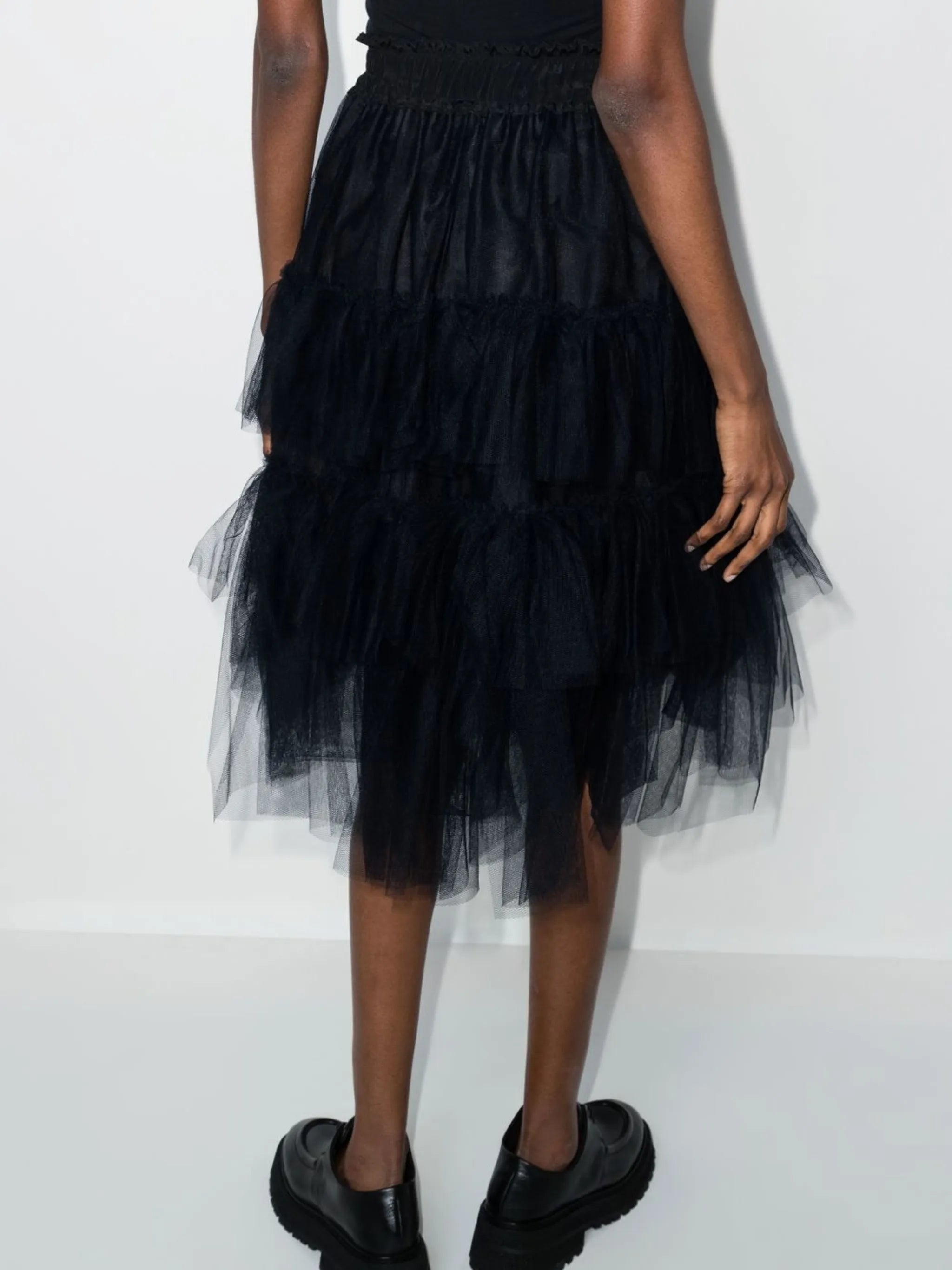 high-waisted tulle skirt