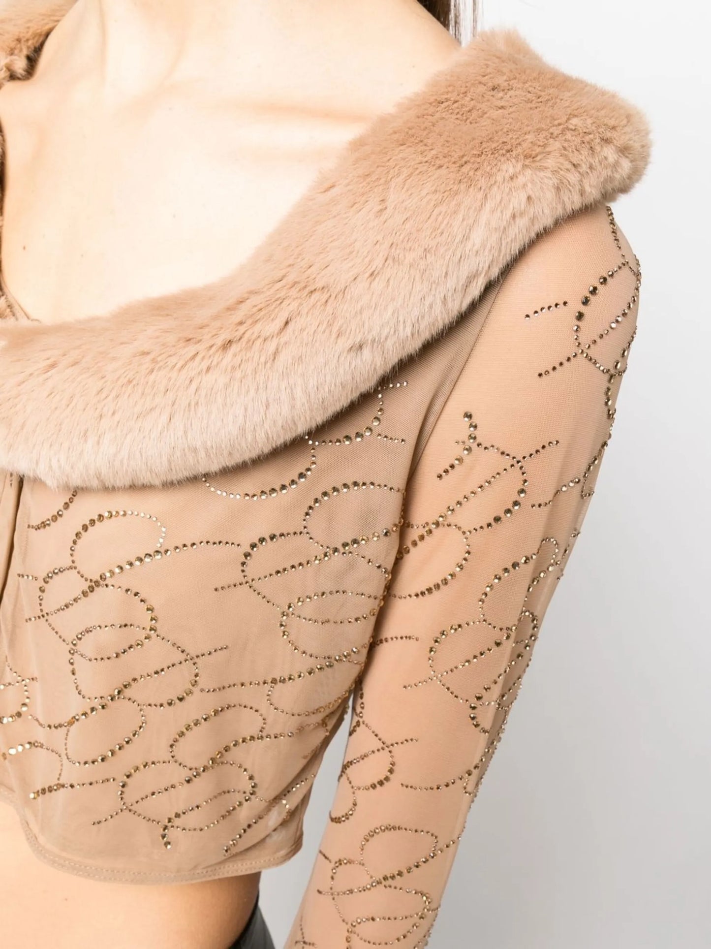 logo-embellished cropped cardigan