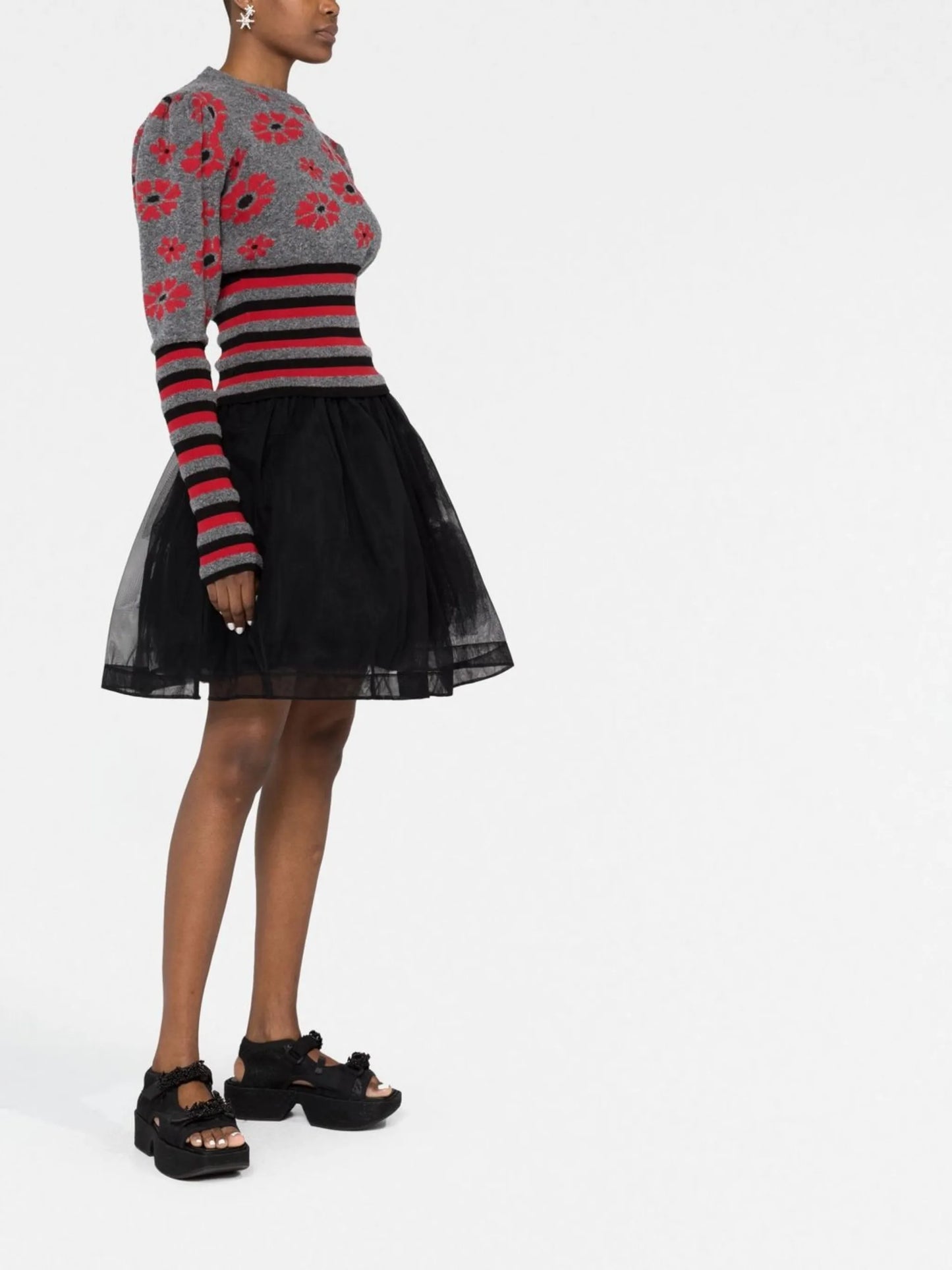 Becca patterned intarsia-knit jumper