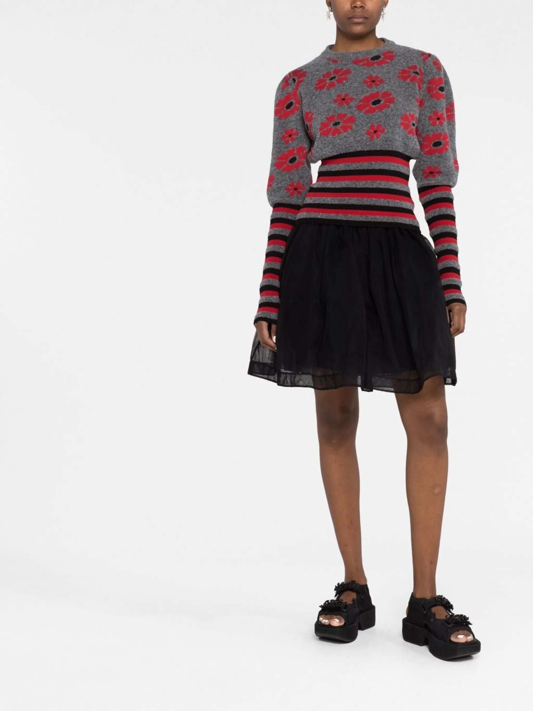 Becca patterned intarsia-knit jumper
