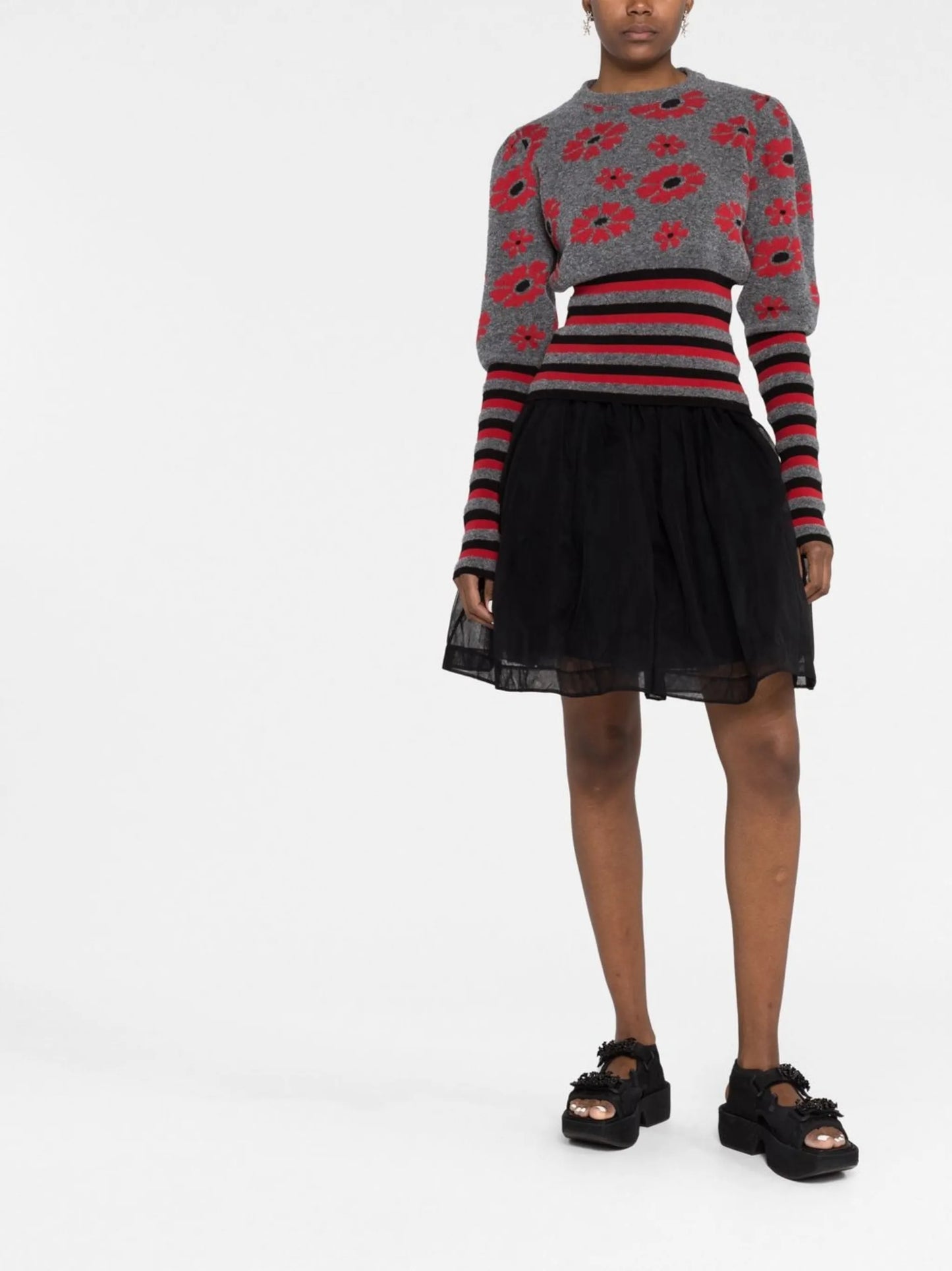 Becca patterned intarsia-knit jumper