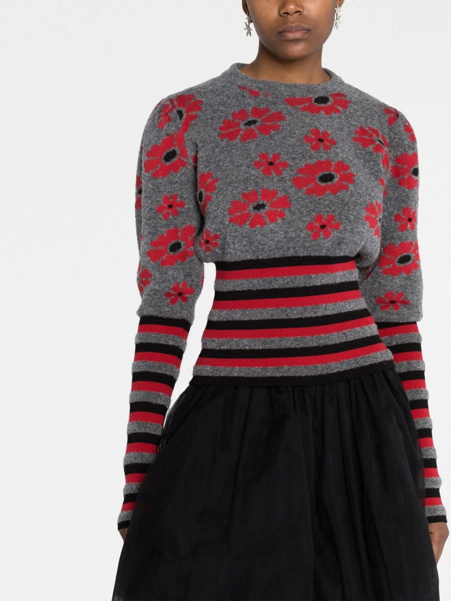 Becca patterned intarsia-knit jumper