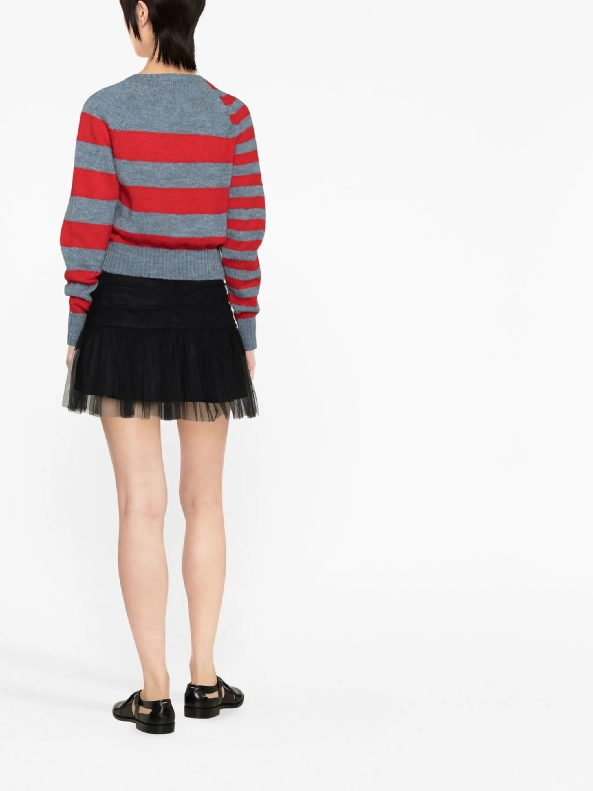 striped wool cardigan