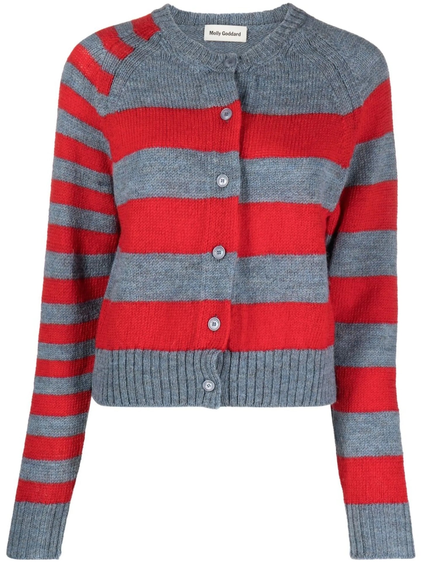striped wool cardigan