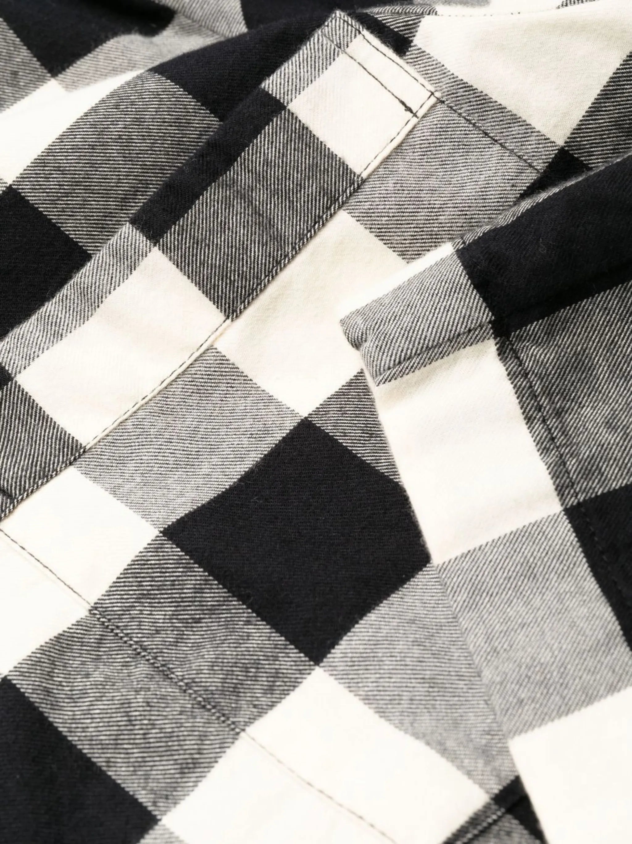 flannel gingham check pajama shirt