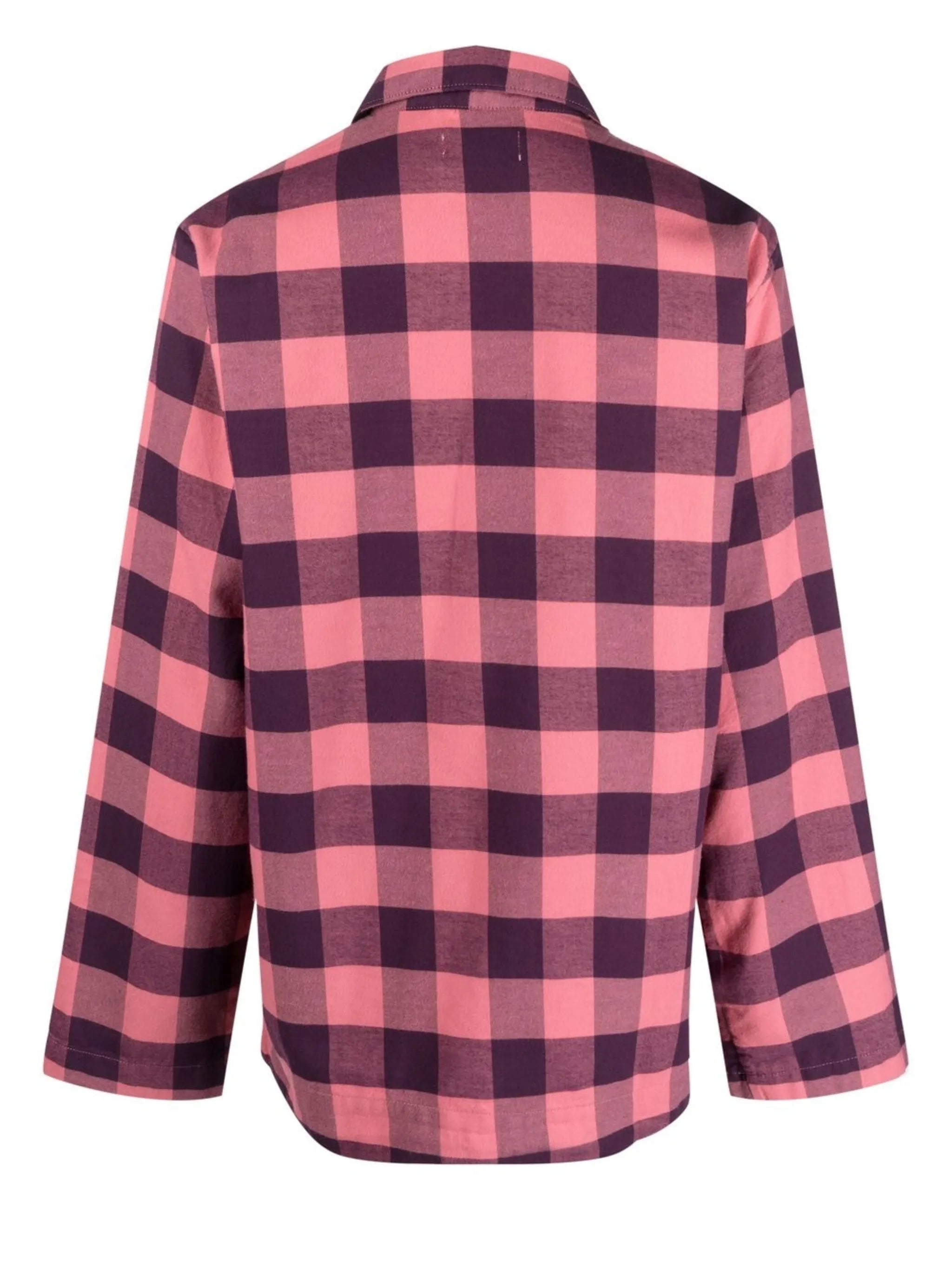 flannel gingham check pajama shirt