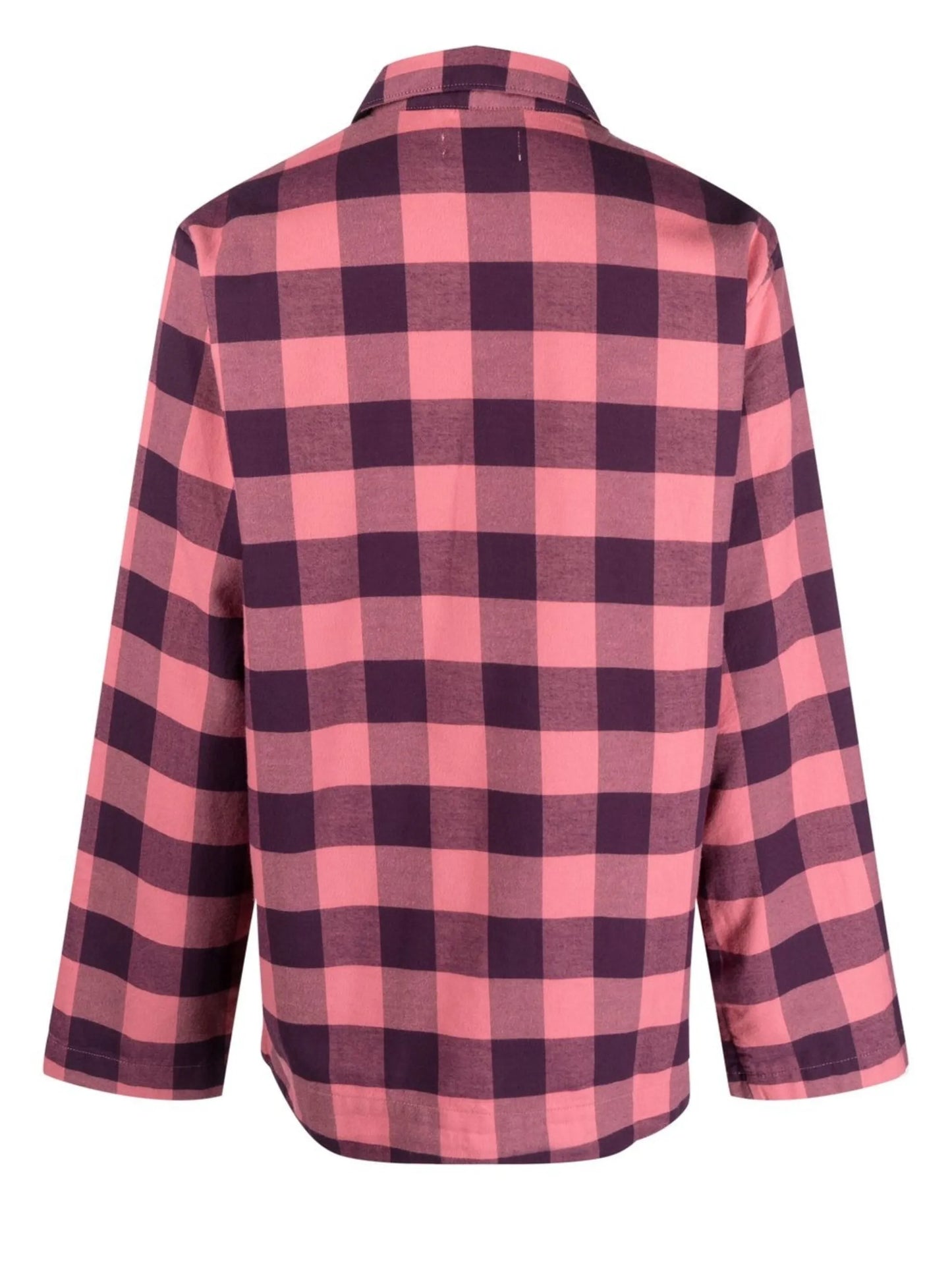 flannel gingham check pajama shirt