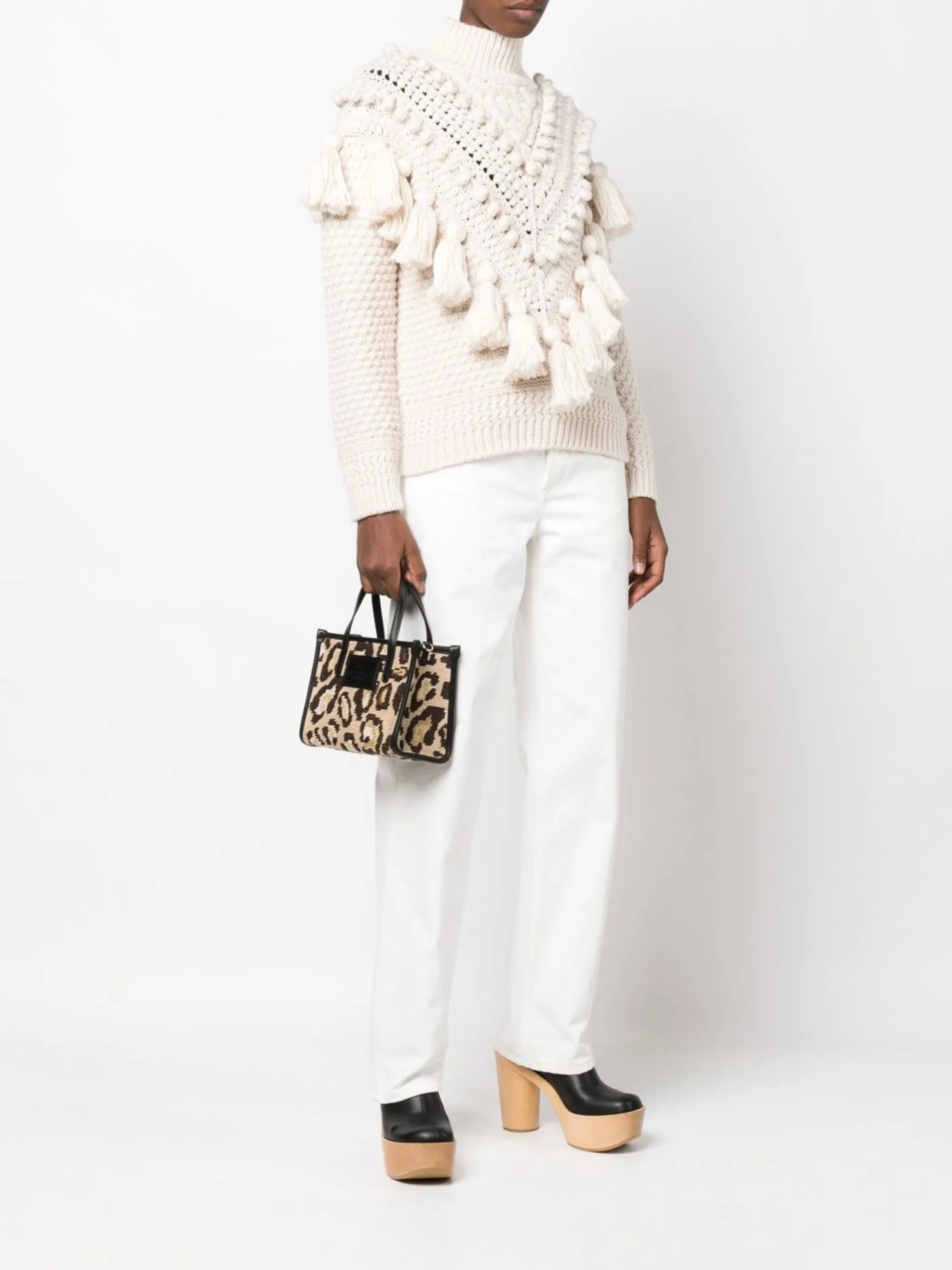 cheetah-print tote bag