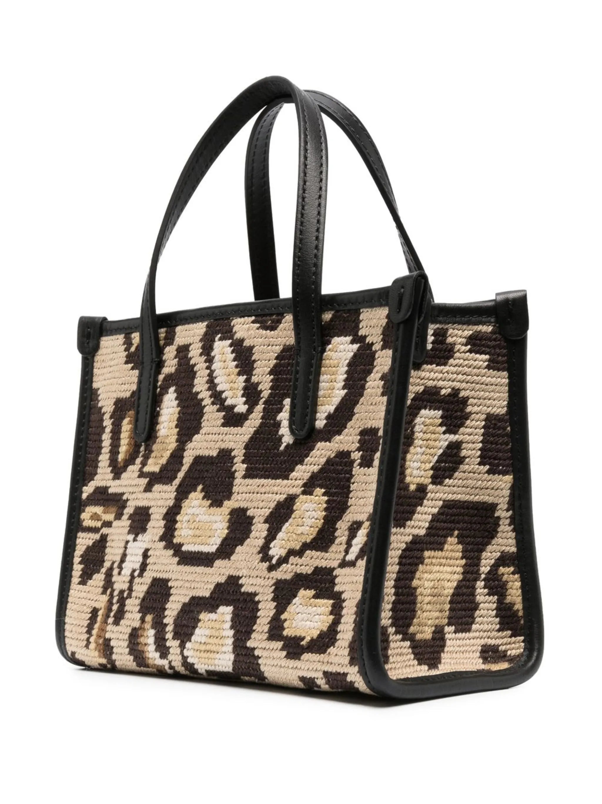 cheetah-print tote bag
