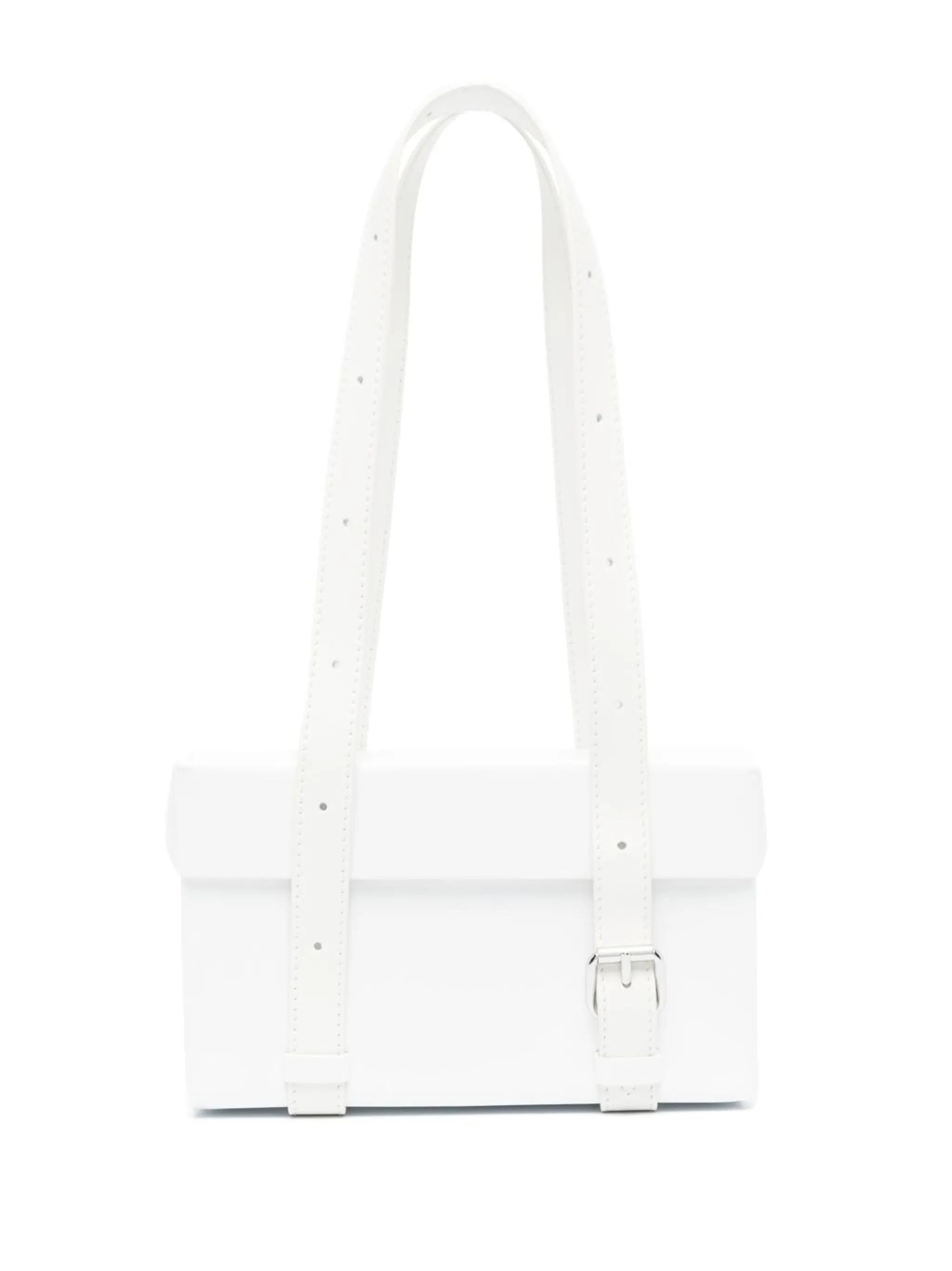 matte-finish leather shoulder bag