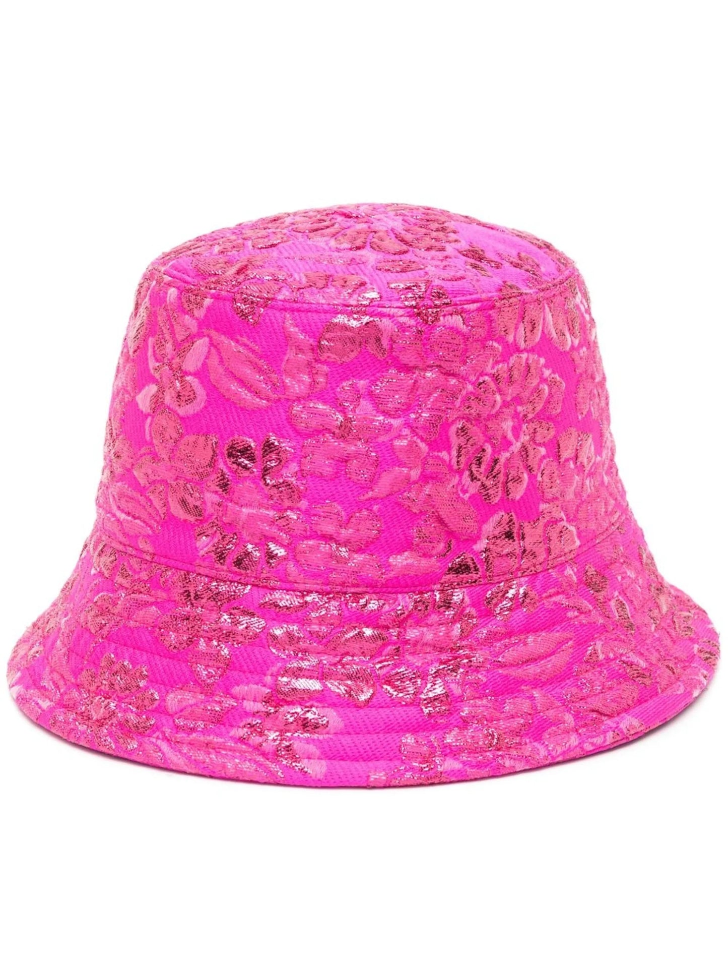 floral-jacquard bucket hat